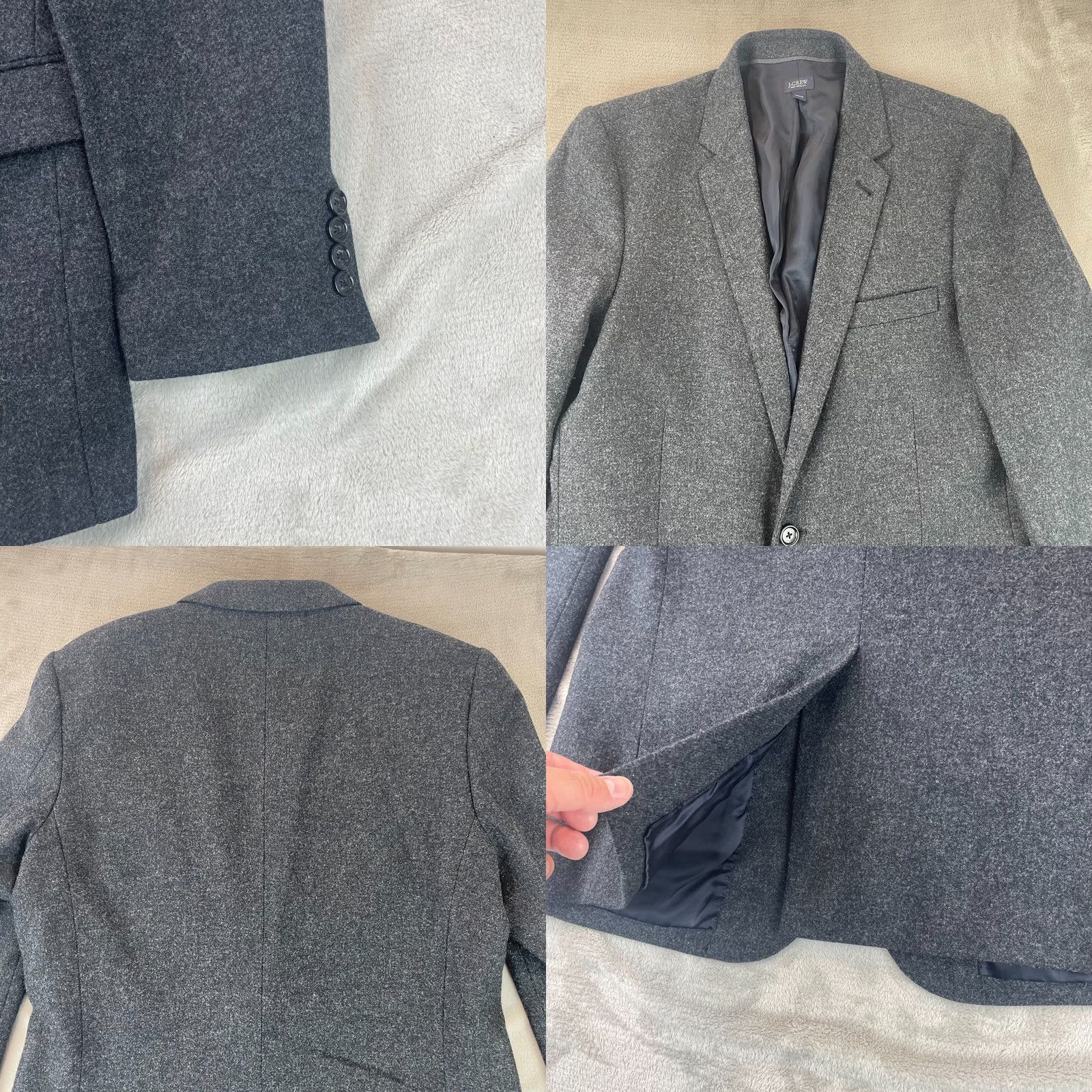 J.Crew J. Crew Ludlow Sport Coat Jacket 42L Gray 100% Wool Yorkshire Moon Tweed Sport Coat Men's Regular Long Gray Wool Jacket Size US XS / EU 42 / 0 - 8 Thumbnail