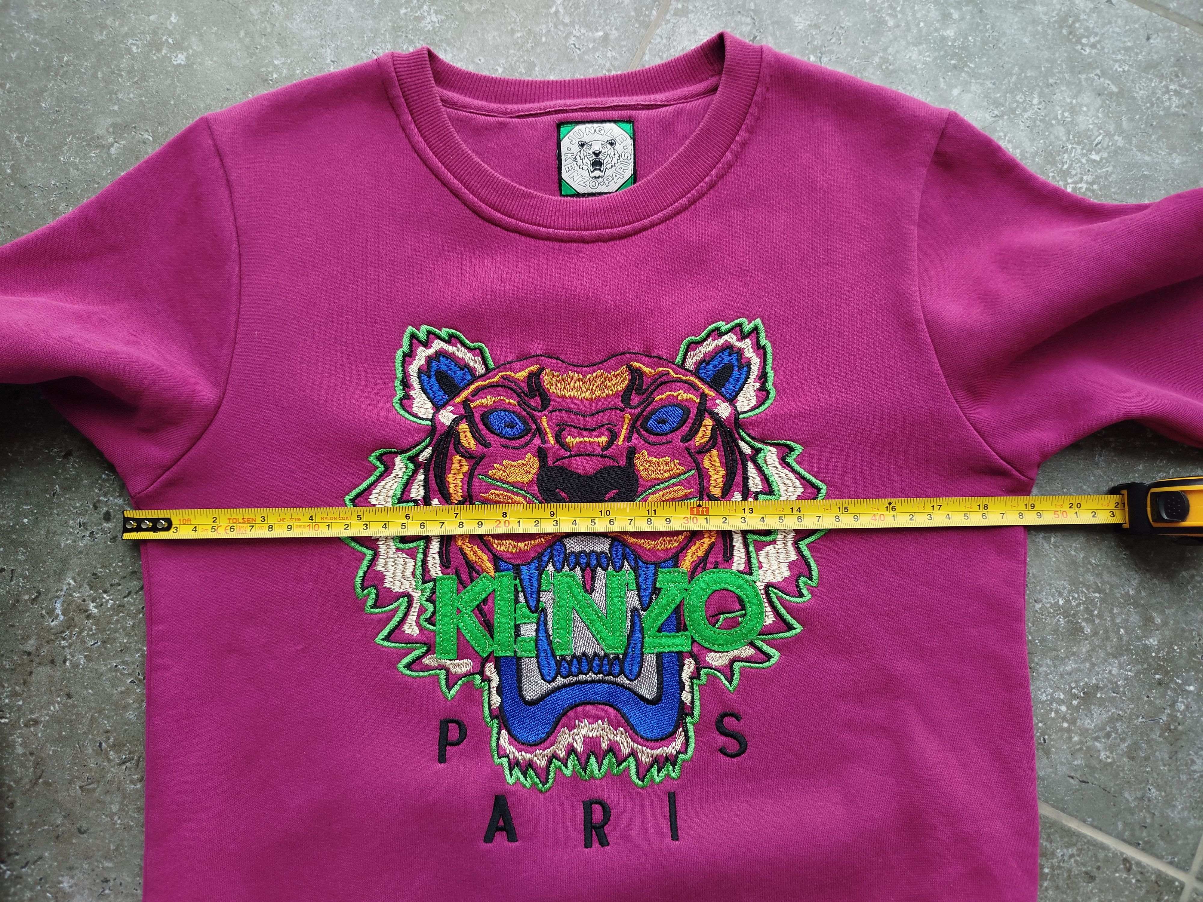 Kenzo Sweatshirt Tiger Head Embroidery Cotton Vintage Size M Size M / US 6-8 / IT 42-44 - 11 Thumbnail
