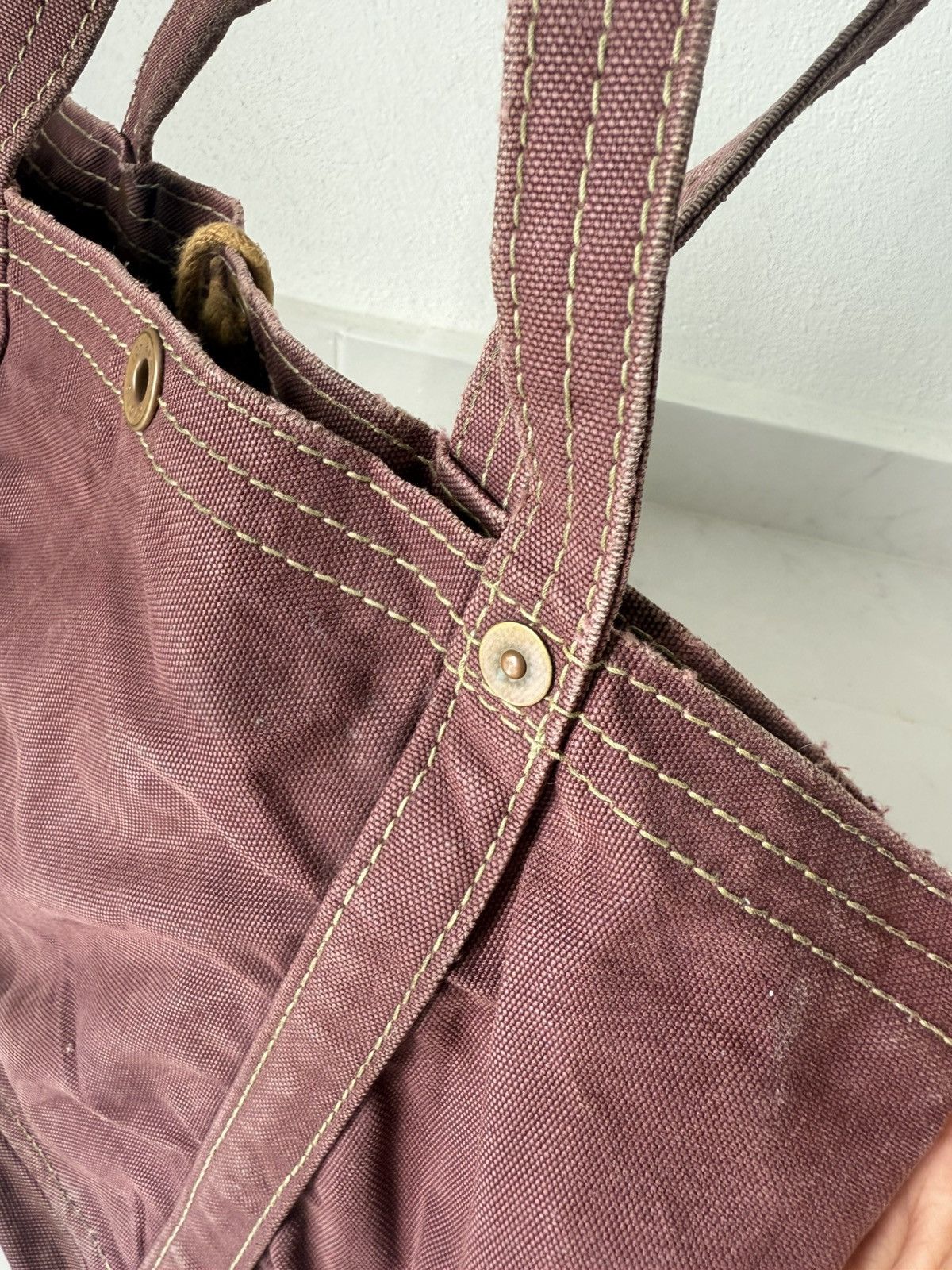 Japanese Brand VTG Japanese Craftmanship Ichizawa Kyoto Red Crimson Totebag Size ONE SIZE - 12 Thumbnail