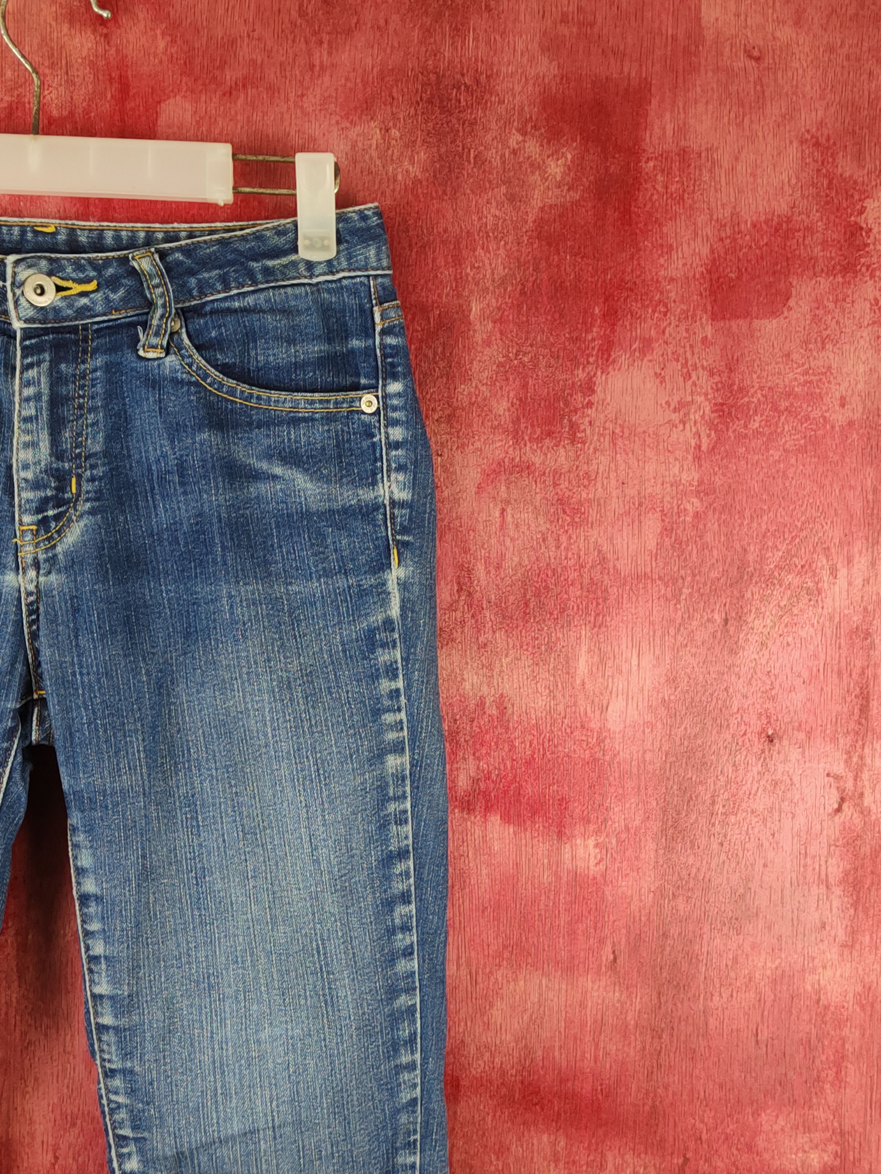GU × Japanese Brand GU Blue Distressed Ripped Jeans #S1773 Size 26" / US 2 / IT 38 - 5 Thumbnail
