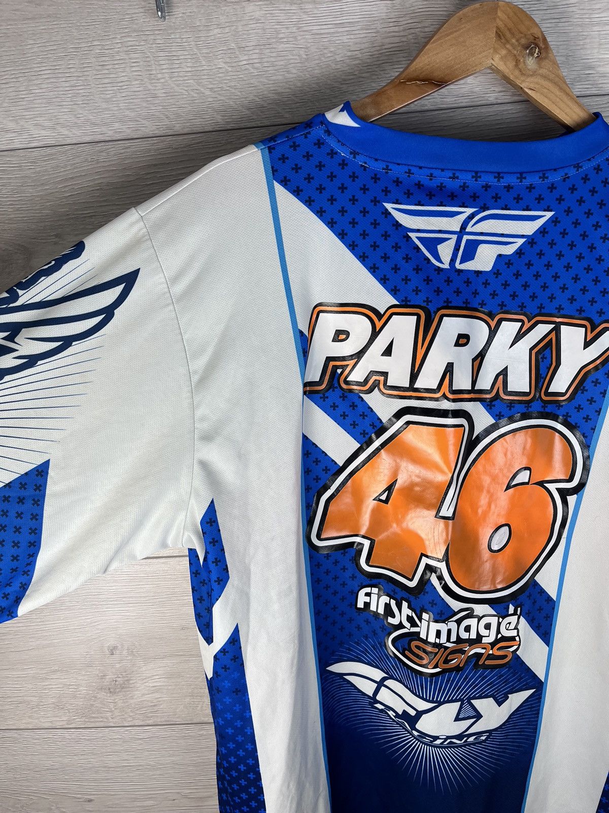 Other Racer motorcycle racing Moto T-shirt jersey size L Parky #46 Size US L / EU 52-54 / 3 - 16 Thumbnail