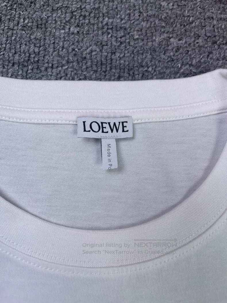 Loewe LOEWE Logo embroidered round neck loose T-shirt Size XS / US 0-2 / IT 36-38 - 3 Thumbnail