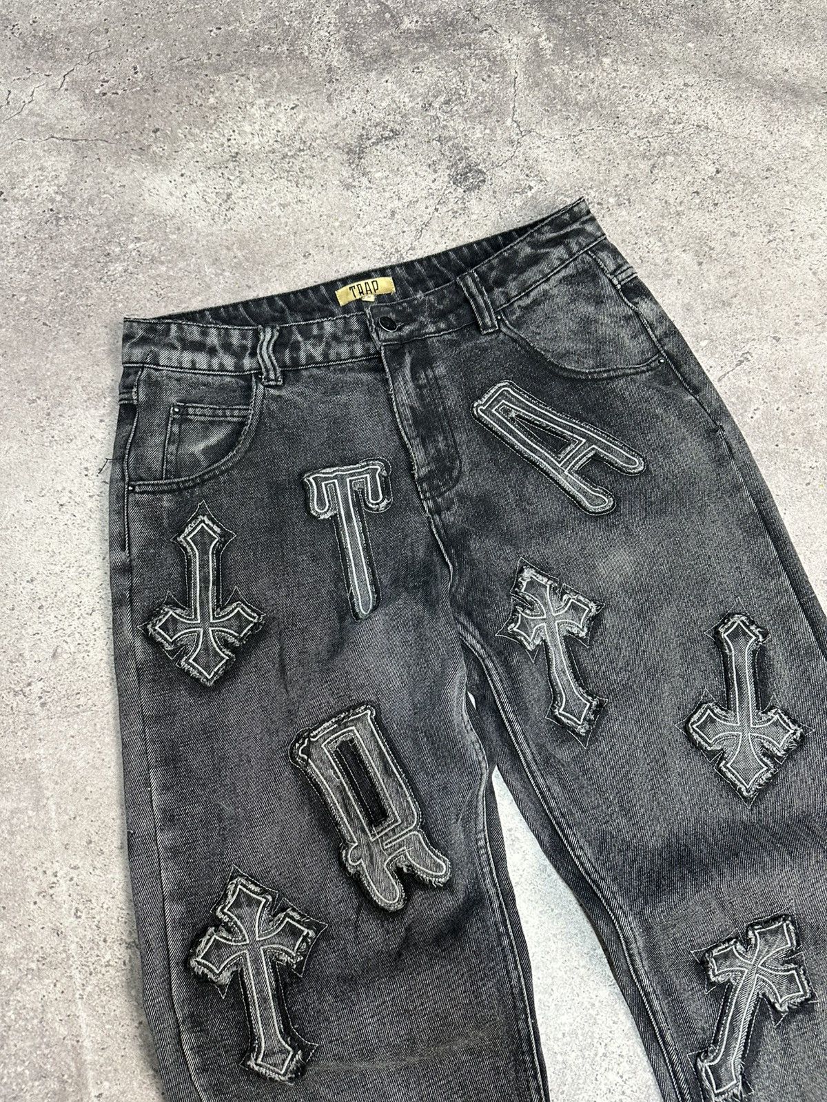 Vintage Vintage Trap Denim Jeans Chrome Hearts Style Big Logo Size US 31 - 9 Thumbnail