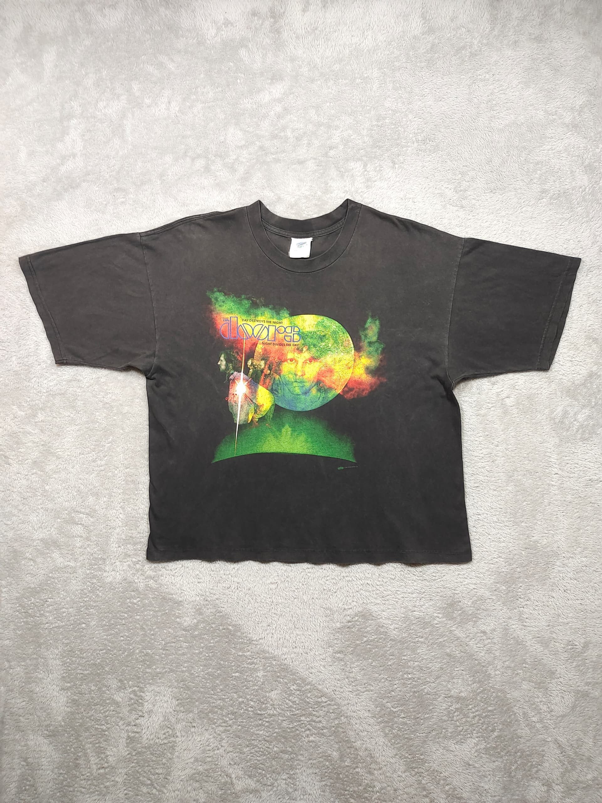 Band Tees VINTAGE 90's THE DOORS JIM MORRISON CROP T SHIRT Size US XL / EU 56 / 4 - 1 Thumbnail