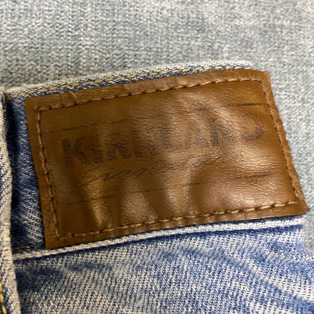 Denime Kirkland Jeans Mens 36x30 Blue Denim Light Wash Straight Leg Distressed Jeans Size US 36 / EU 52 - 6 Thumbnail