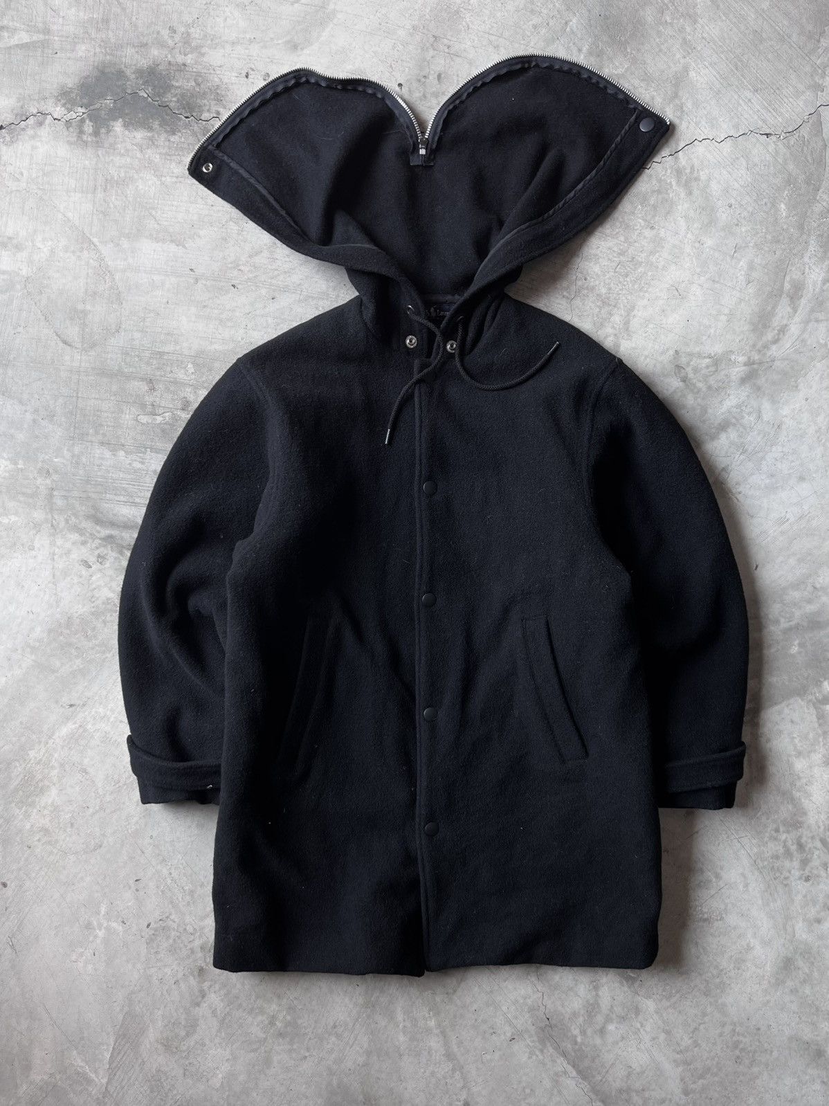 Ralph Lauren tage Ralph Lauren Wool Split Zipper "Snorkel Hood" Jacket Size US XS / EU 42 / 0 - 1 Thumbnail
