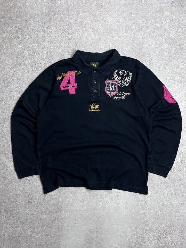 Vintage Vintage La Martina Regimental Polo Shirt Y2K XL Size US XL / EU 56 / 4 - 1 Thumbnail