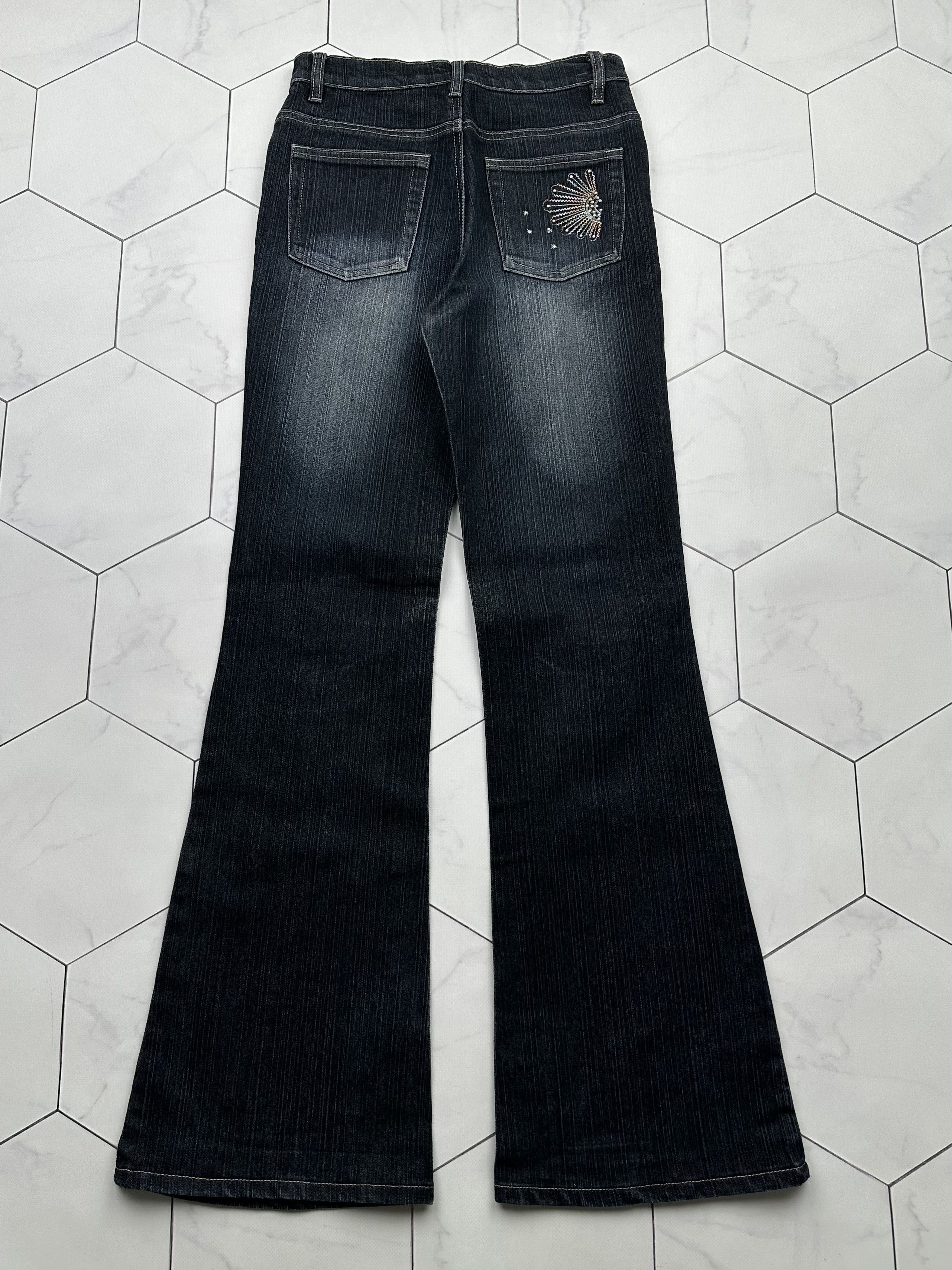 Japanese Brand Vintage Faded Flare Jeans (B527)E2 Size 28" / US 6 / IT 42 - 5 Thumbnail
