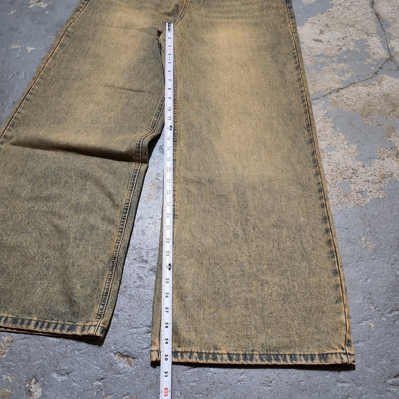 Japanese Brand Baggy sand/brown faded jeans grunge denim Size US 32 / EU 48 - 6 Thumbnail