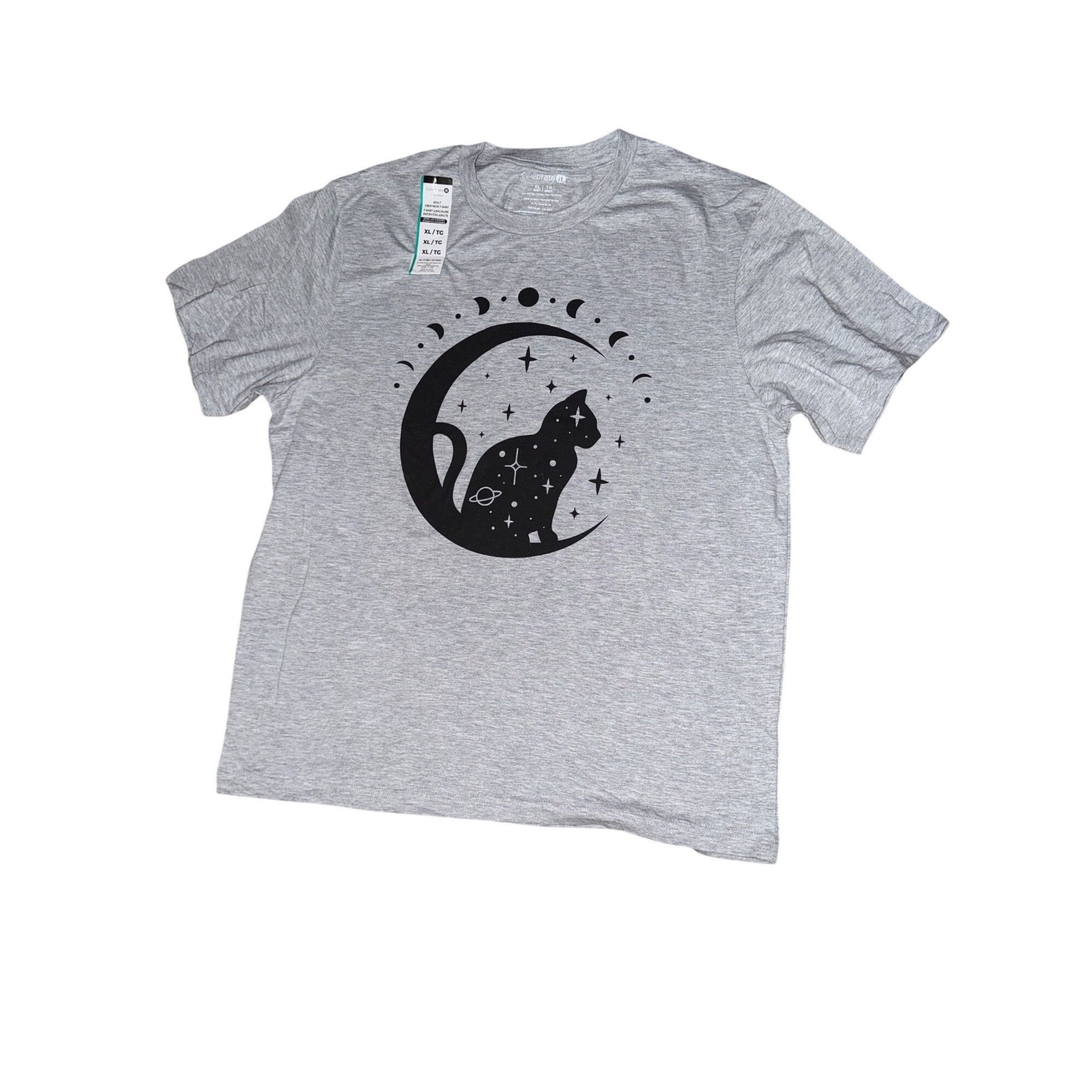 Other Graphic Gray Cat Moon Phases T-Shirt XL Celebrate It 60% Cot Size XL / US 12-14 / IT 48-50 - 1 Thumbnail