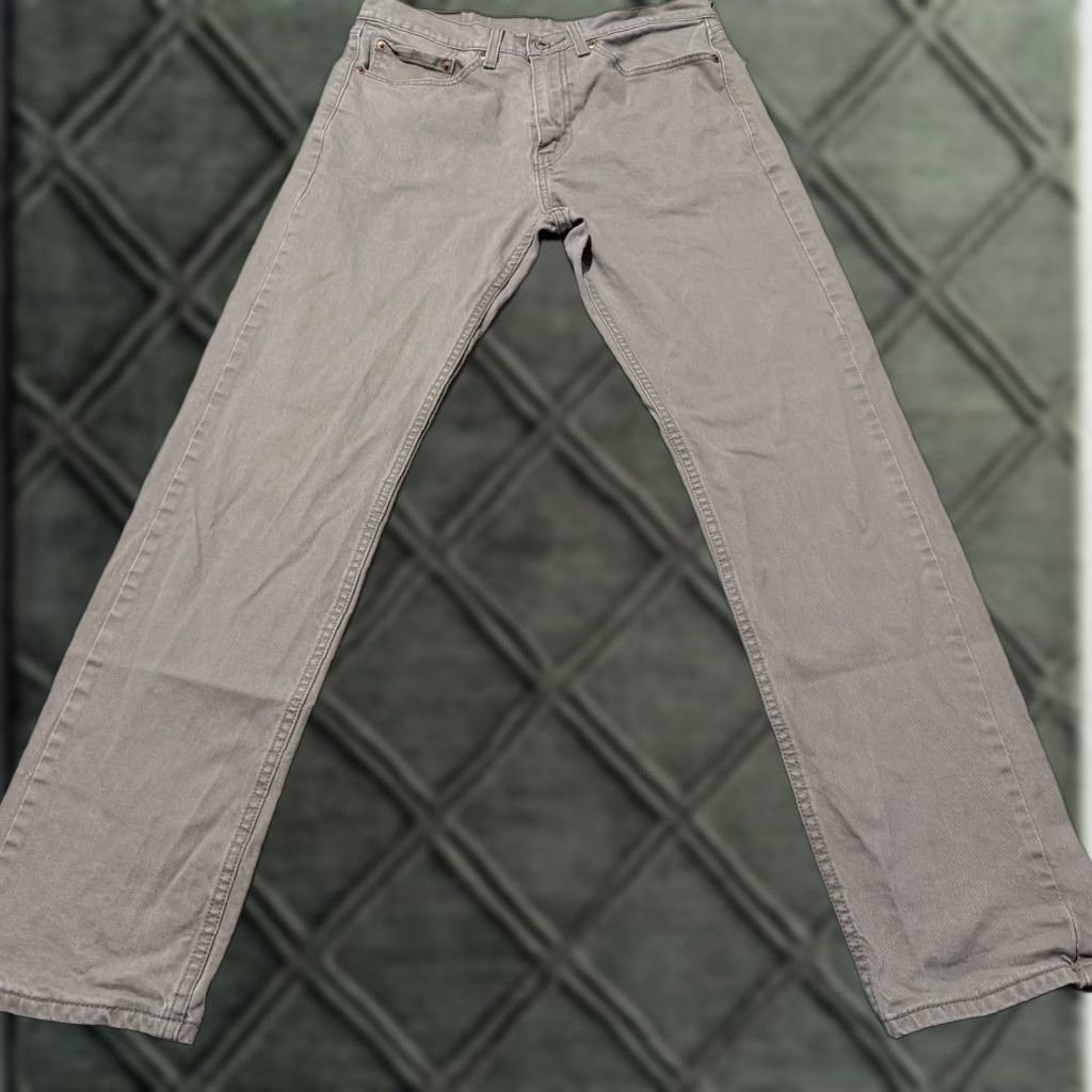 Levi's Levi's 505 Jeans Men's Beige Denim Mid Rise Classic Pockets - 31X32 Size US 31 - 1 Thumbnail