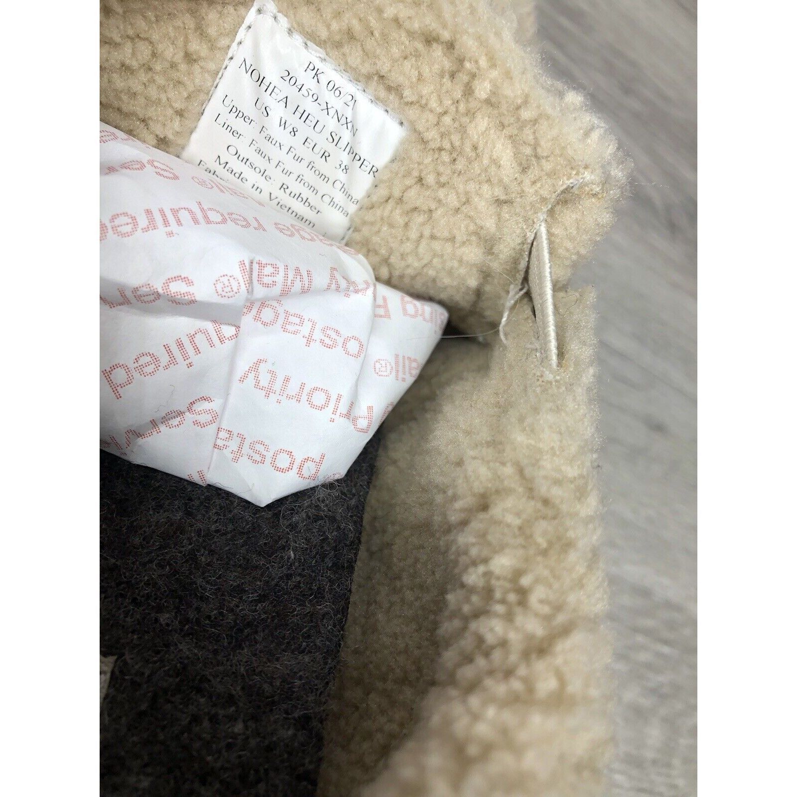 Olukai OLUKAI Nohea Heu Tan Sandbar Faux Fur Slippers Loafers Shoes Size US 8 / IT 38 - 7 Thumbnail