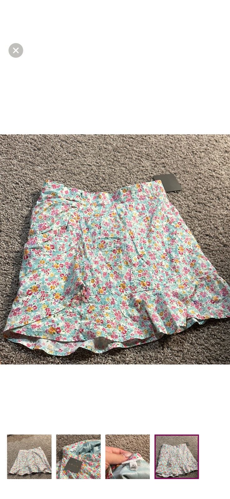 Other Blue floral skirt Size 26" / US 2 / IT 38 - 4 Thumbnail