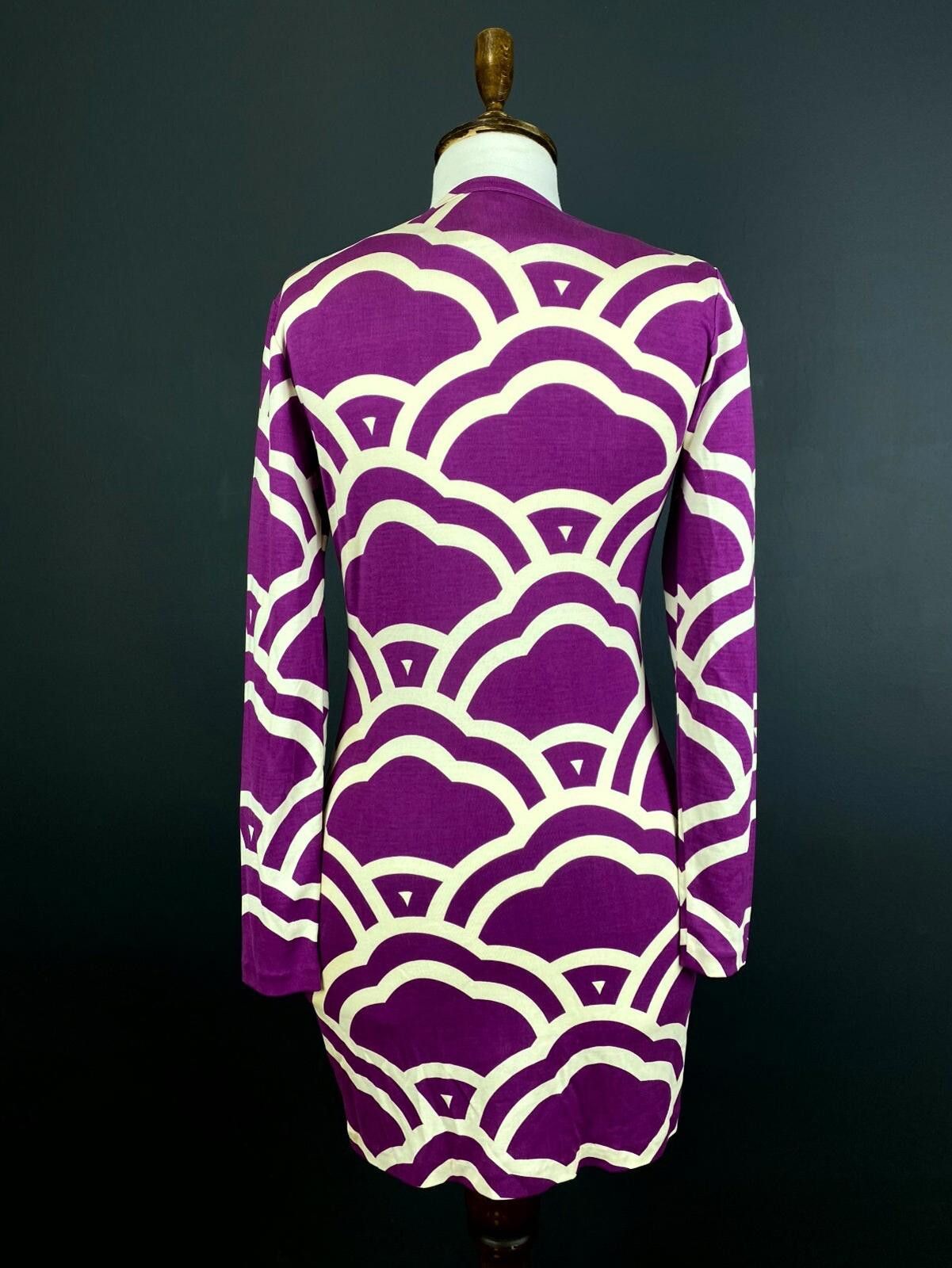 Diane von Furstenberg Diane Van Furstenberg Purple Desiner Midi Dress Size 2 Size XS / US 0-2 / IT 36-38 - 6 Thumbnail