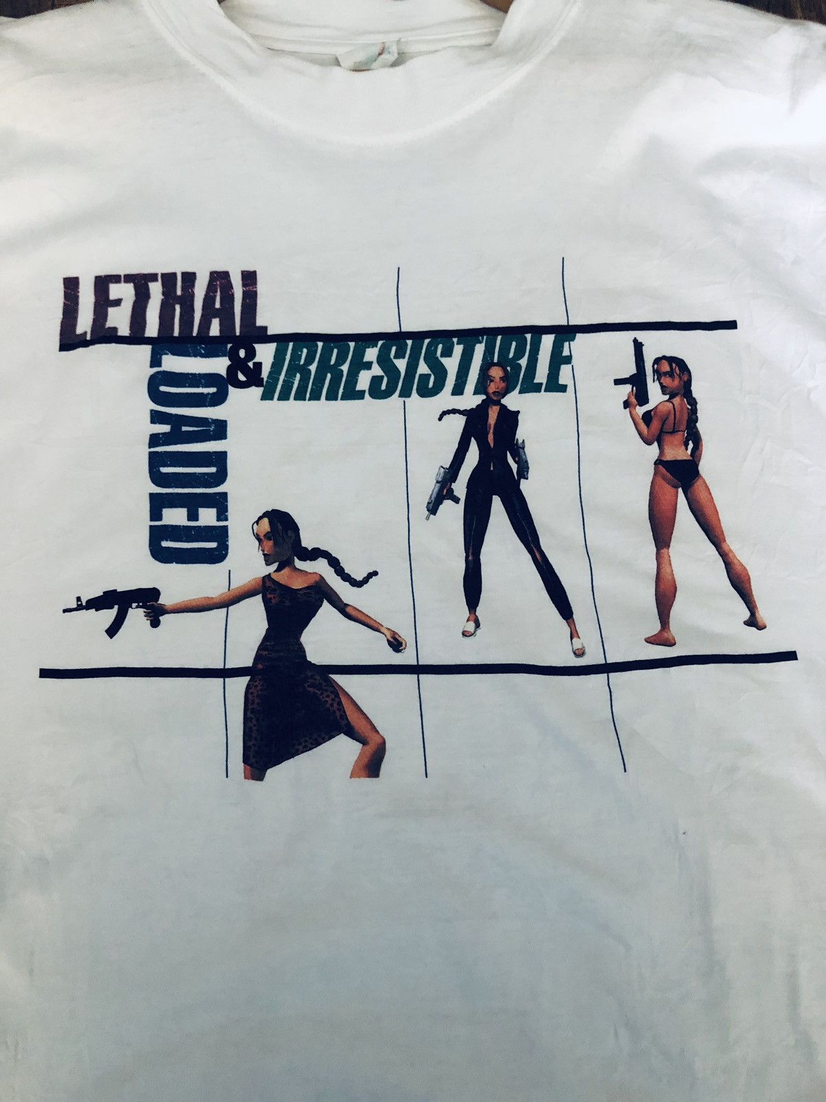 Playstation Tomb Raider Lara Croft 1997 Tee Size US L / EU 52-54 / 3 - 3 Thumbnail