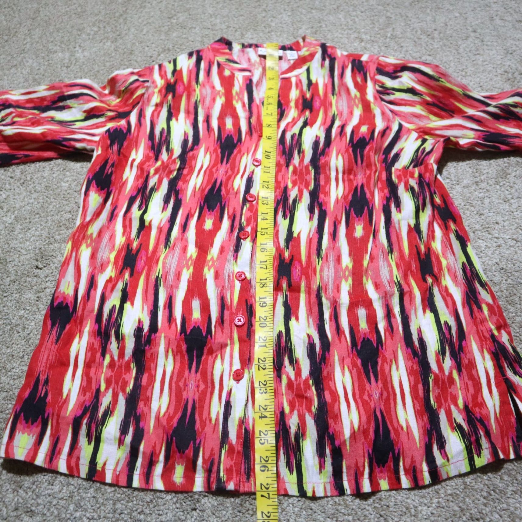 Vintage Kim Rogers Shirt Women Medium Red White Rustic Plaid Button Front Long Sleeve Cotton Top Size M / US 6-8 / IT 42-44 - 5 Thumbnail