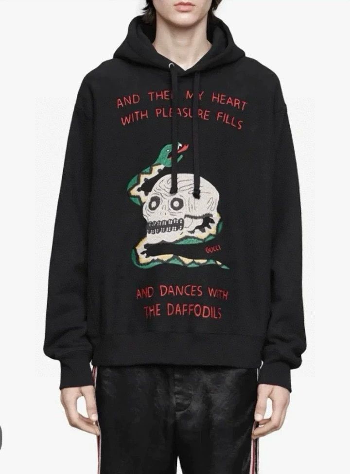 Gucci Gucci Black skull and snake hooded sweatshirt 2502-Nextarro Size US M / EU 48-50 / 2 - 6 Thumbnail