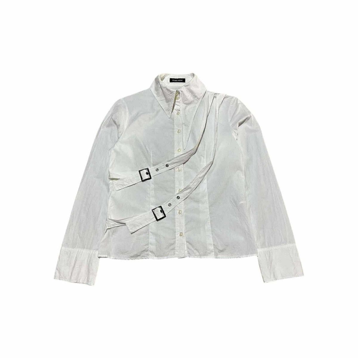 If Six Was Nine 🔥Sick Y2K Peace Now Bondage Shirt Asymmetric Collar Size M / US 6-8 / IT 42-44 - 1 Thumbnail
