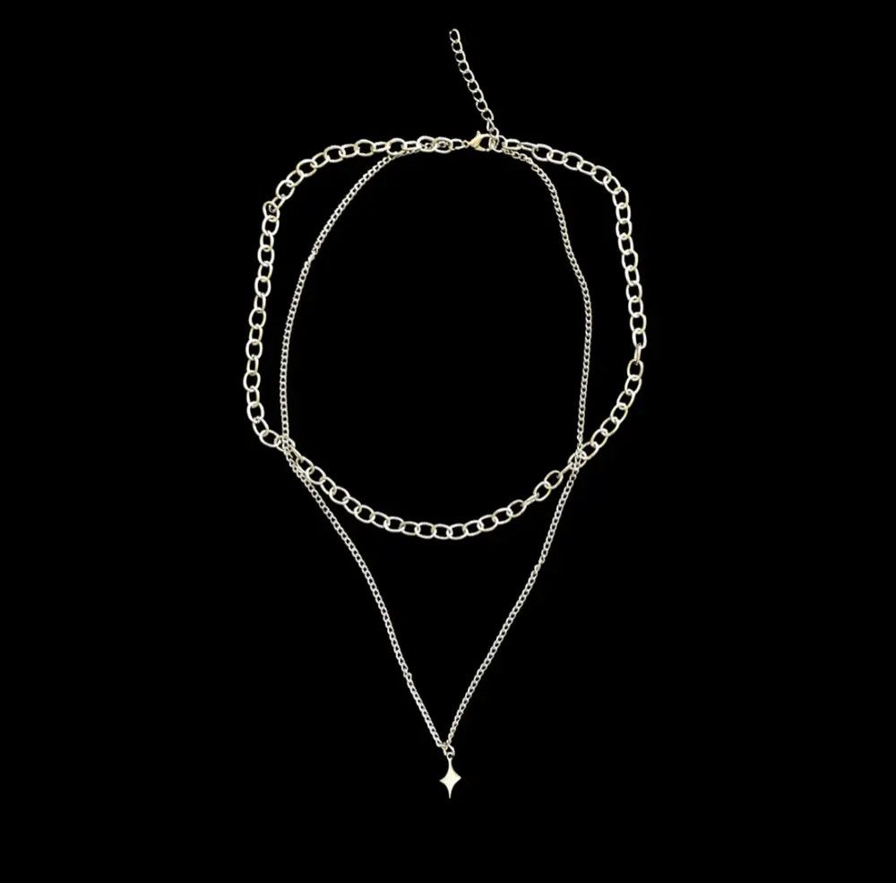 Jewelry Star Chain Necklace Punk Gothic Chrome Rock Size ONE SIZE - 3 Thumbnail