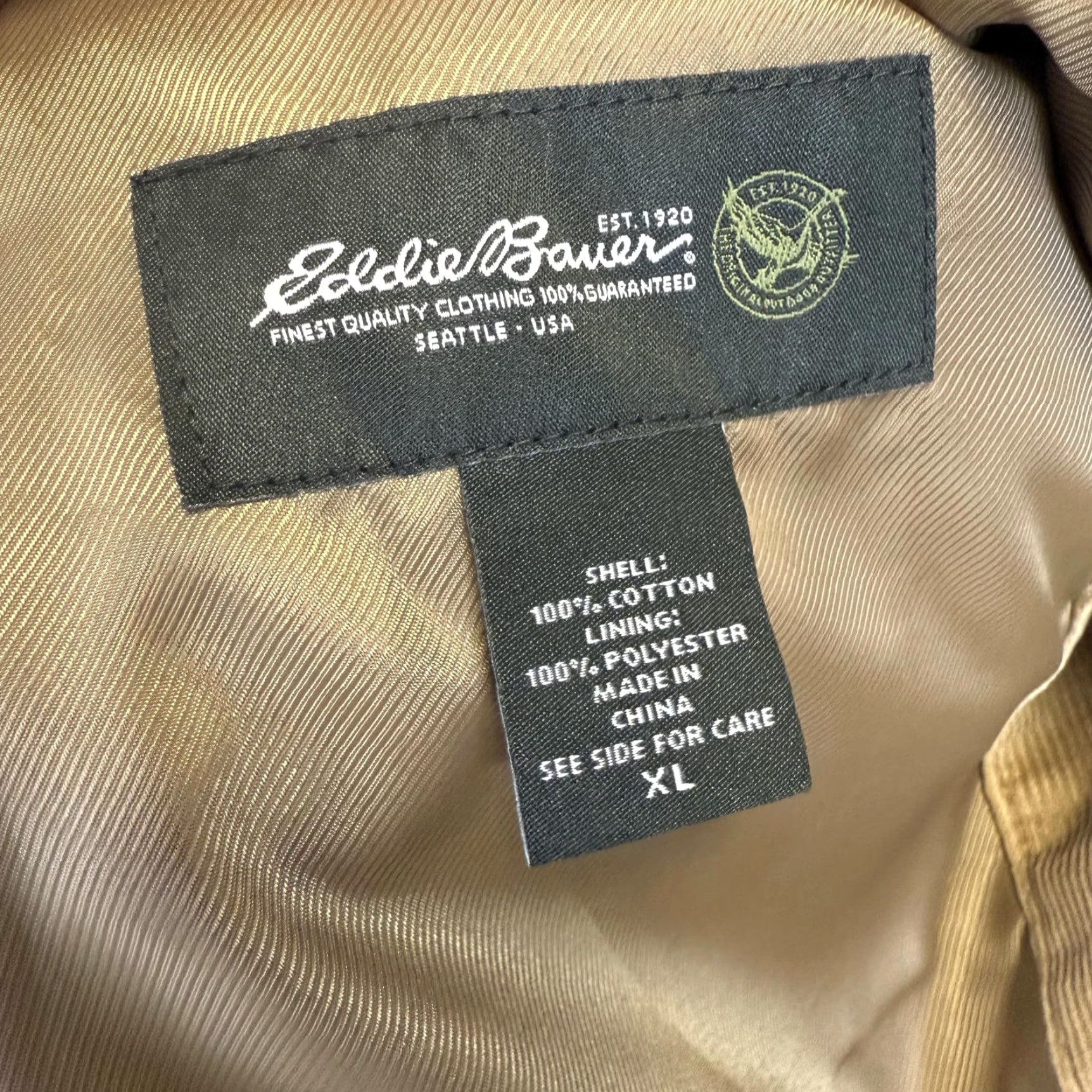 Eddie Bauer VINTAGE Eddie Bauer Blazer Men's XL Brown Corduroy Style Jacket Coat Cotton Tan Blazer Men XL Mens Blazer Corduroy Brown Size 46R - 3 Thumbnail