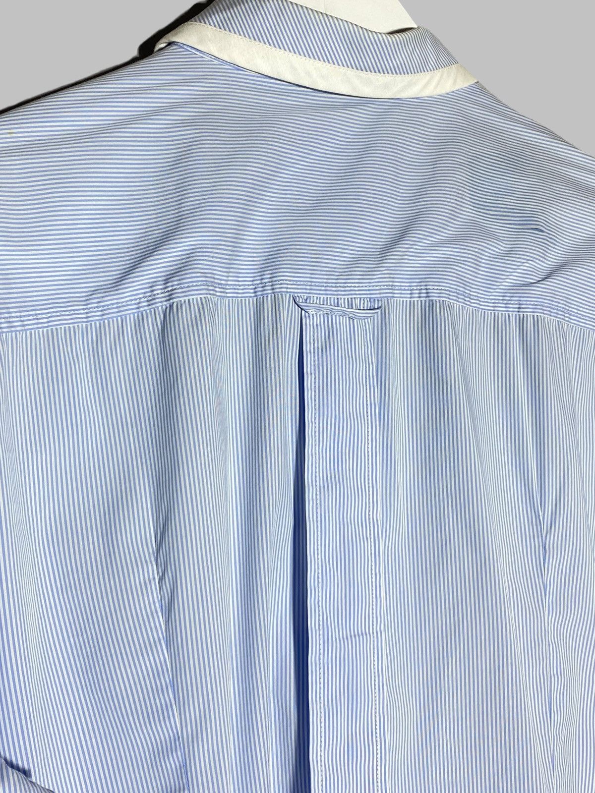 Dolce & Gabbana Dolce & Gabbana Blue White Pinstripe Dress Shirt Slim Fit Size US M / EU 48-50 / 2 - 13 Thumbnail