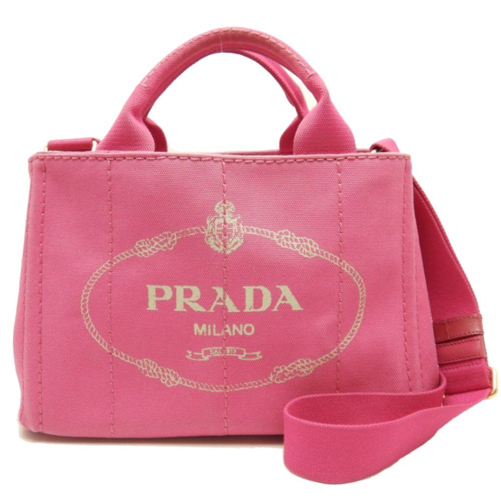 Prada Canapa Canvas Fuxia Pink 2way Tote Bag