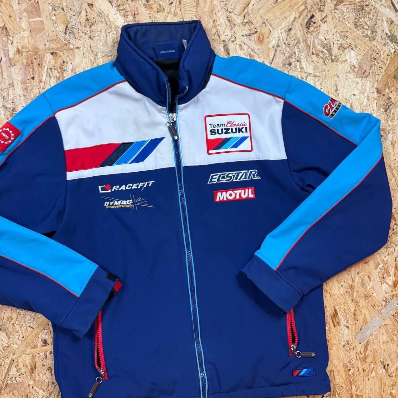 Vintage Suzuki Vintage Racing Fleece Jacket Size US L / EU 52-54 / 3 - 4 Thumbnail