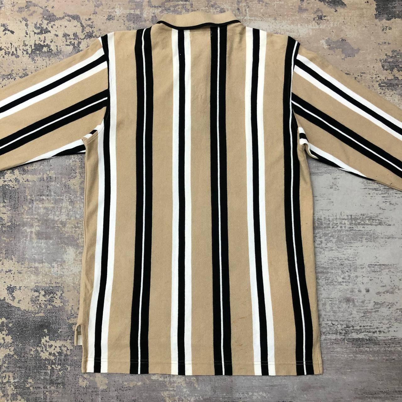 Yves Saint Laurent T385 YSL POUR HOMME STRIPPED POLO SHIRTS Size US M / EU 48-50 / 2 - 2 Thumbnail