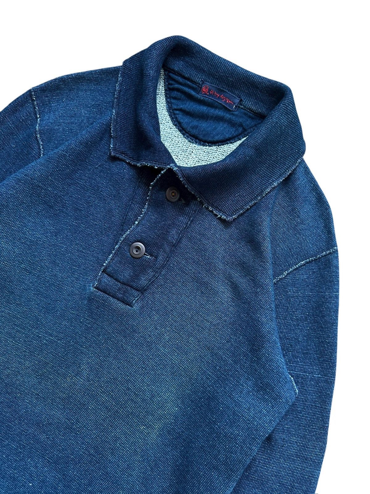 45rpm 00’s R by 45RPM indigo dyed polo long sleeve Size US S / EU 44-46 / 1 - 3 Thumbnail