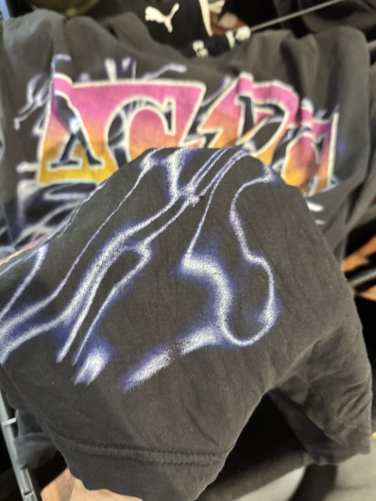 Band Tees 90s AC DC Lightning Vintage Metal Rock Tour Band Tee Black Size US XL / EU 56 / 4 - 15 Thumbnail
