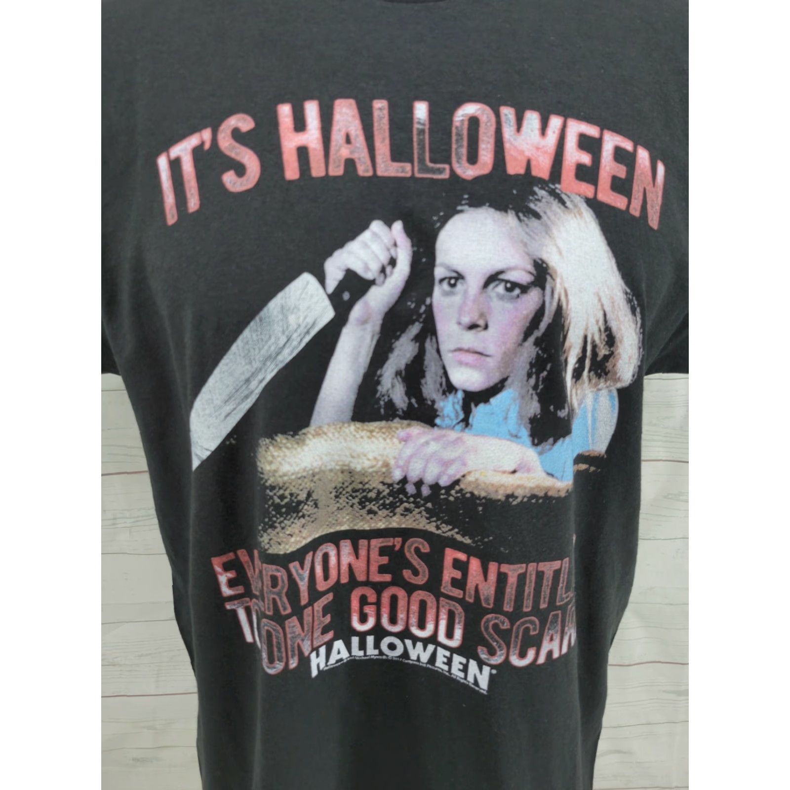 Tultex Halloween One Good Scare Men's T Shirt Knife Everyones Entitled Size Large Size US L / EU 52-54 / 3 - 2 Thumbnail