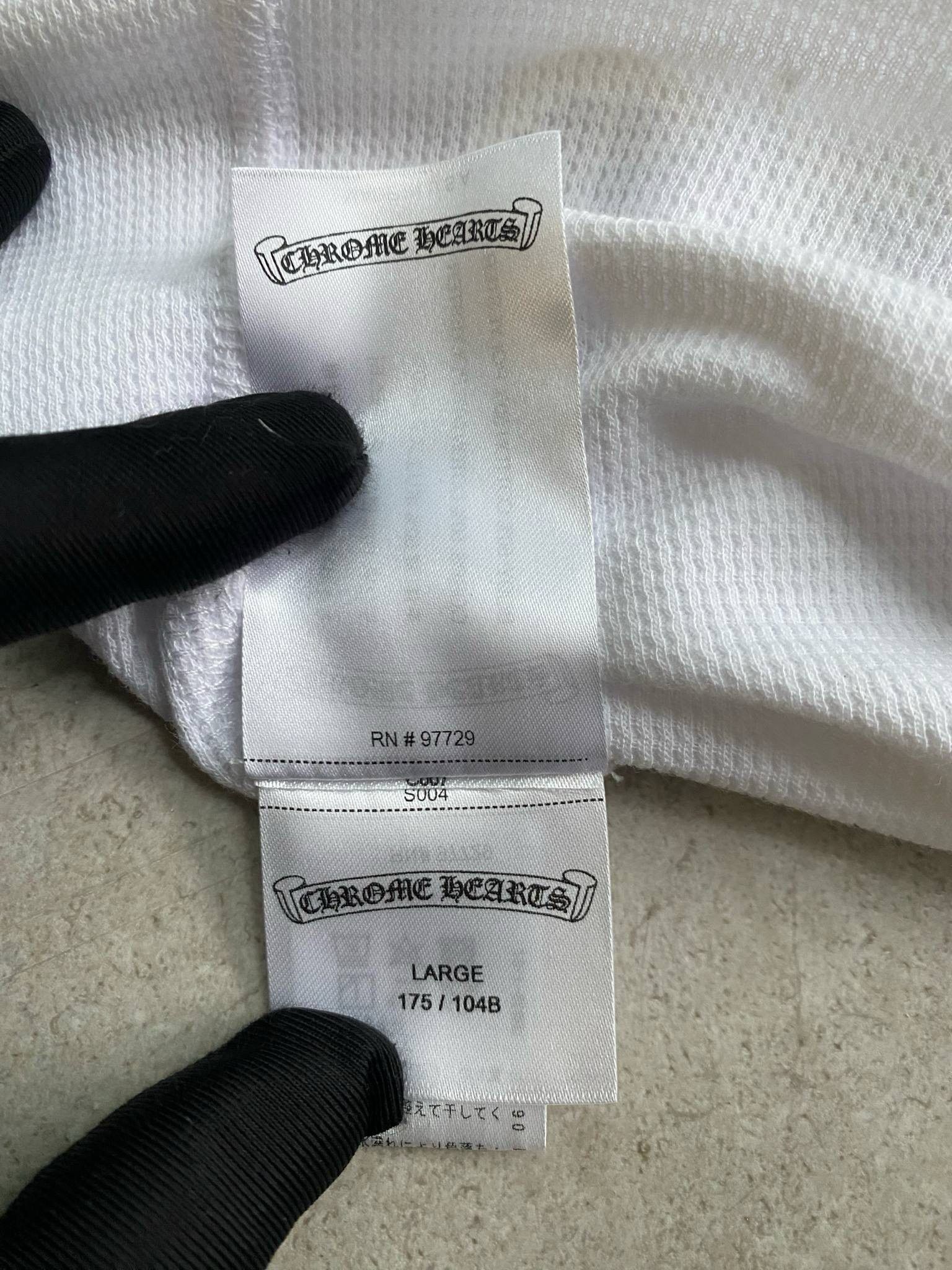 Chrome Hearts Chrome Hearts Dagger Thermal long t-shirt white Size L / US 10 / IT 46 - 4 Thumbnail