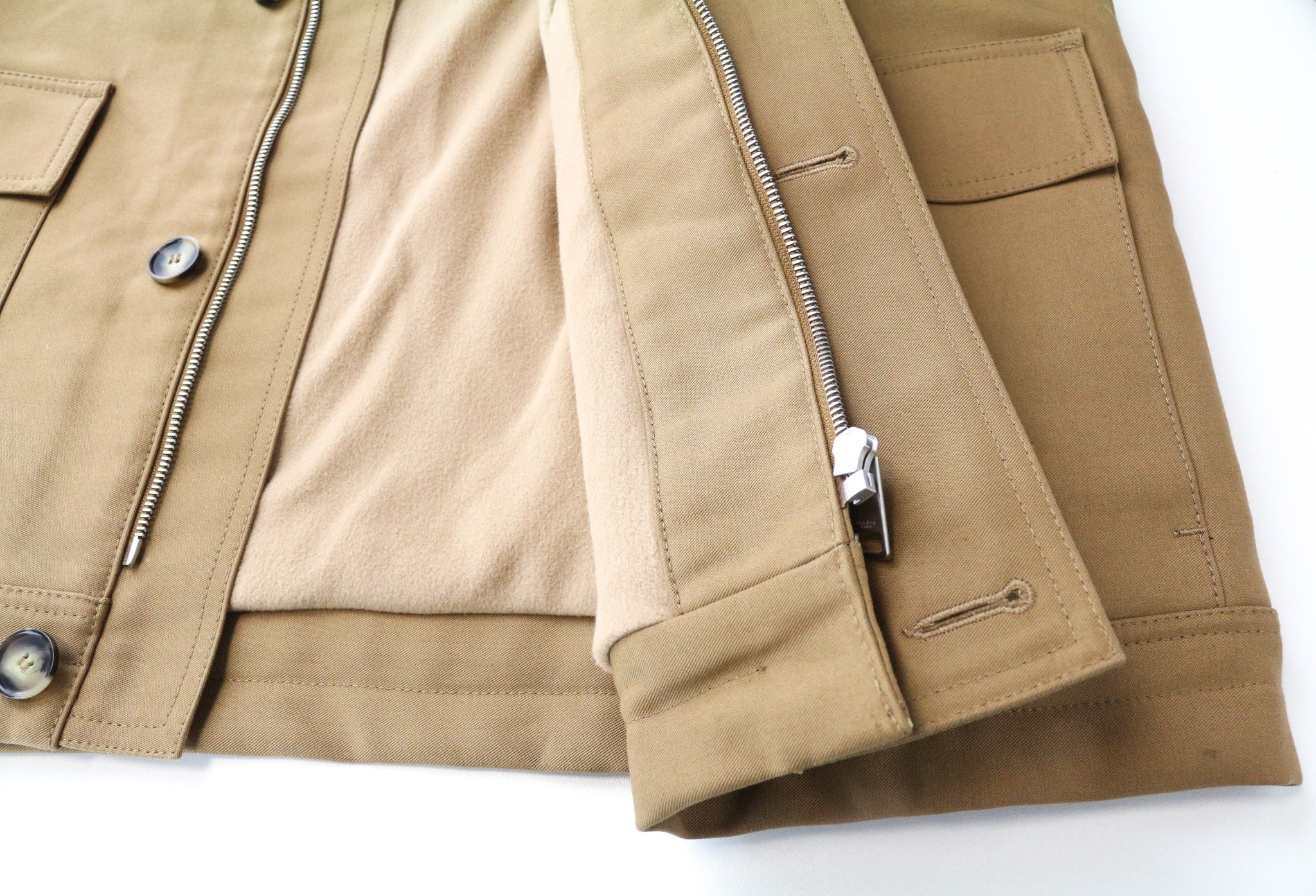 Sandro L Camel Brown Cotton Hooded Jacket 74518 Size US L / EU 52-54 / 3 - 10 Thumbnail