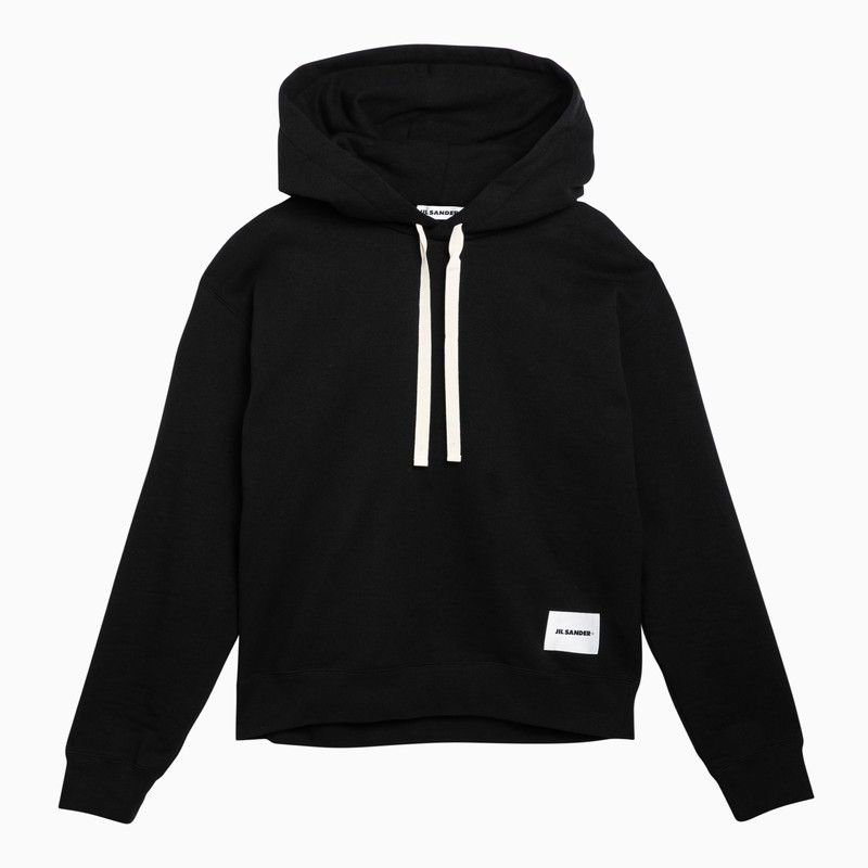 image of Jil Sander Wide Black Hoodie in Beige, Men's (Size XL)