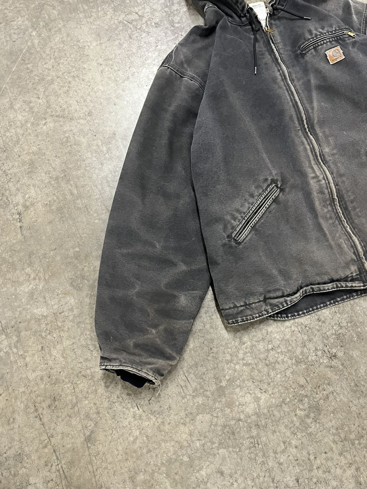 Carhartt × Vintage Carhartt sun faded Detroit style hooded Sherpa lined jacket Size US XXL / EU 58 / 5 - 5 Thumbnail