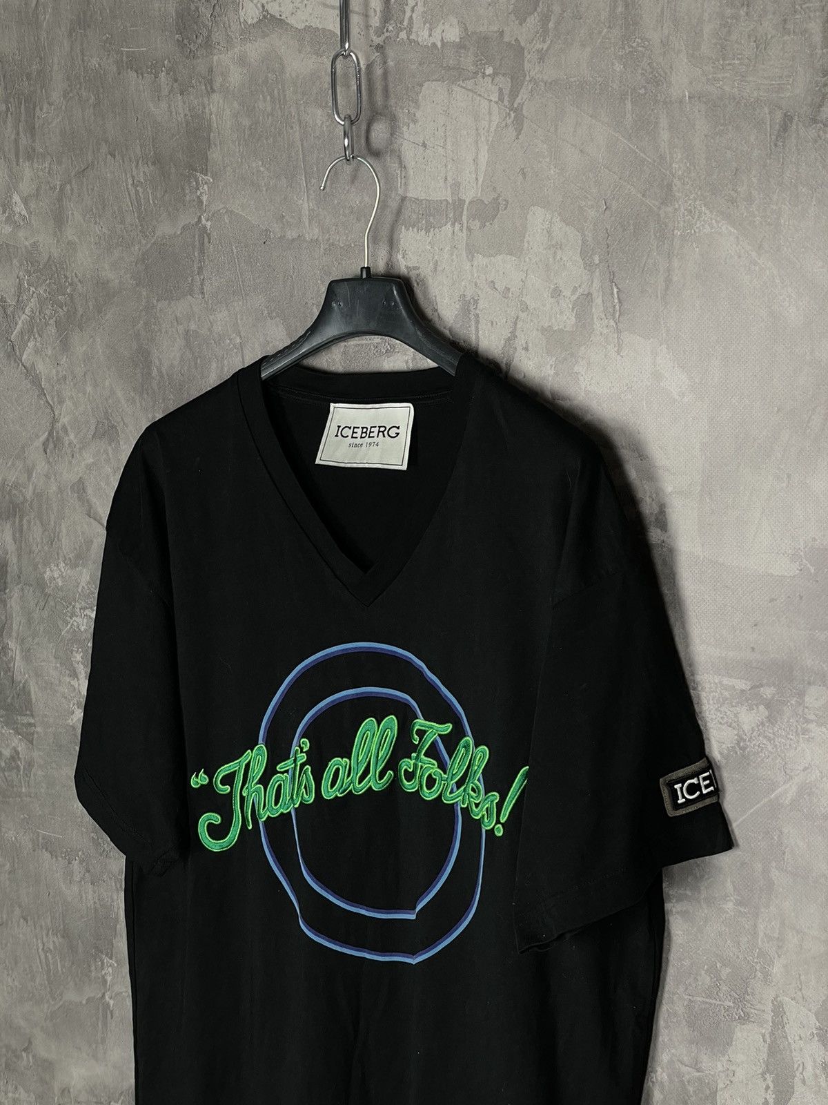 Iceberg Iceberg Avant Garde Y2K Big Logo “Thats all Folks” t shirt Size US XL / EU 56 / 4 - 5 Thumbnail