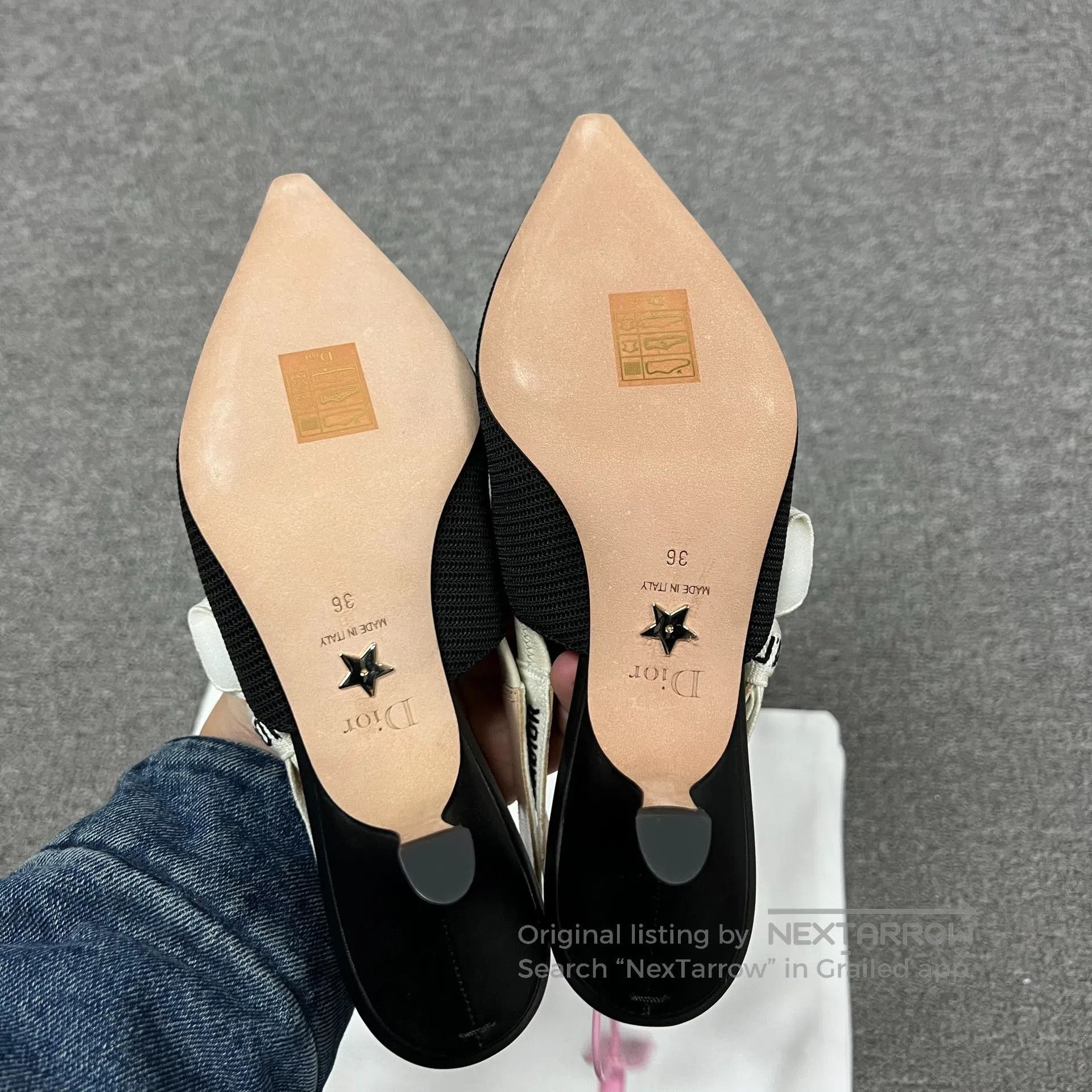 Dior Dior Letter slogan ribbon: Black kitten and high heels| Size US 5.5 / IT 35.5 - 7 Thumbnail