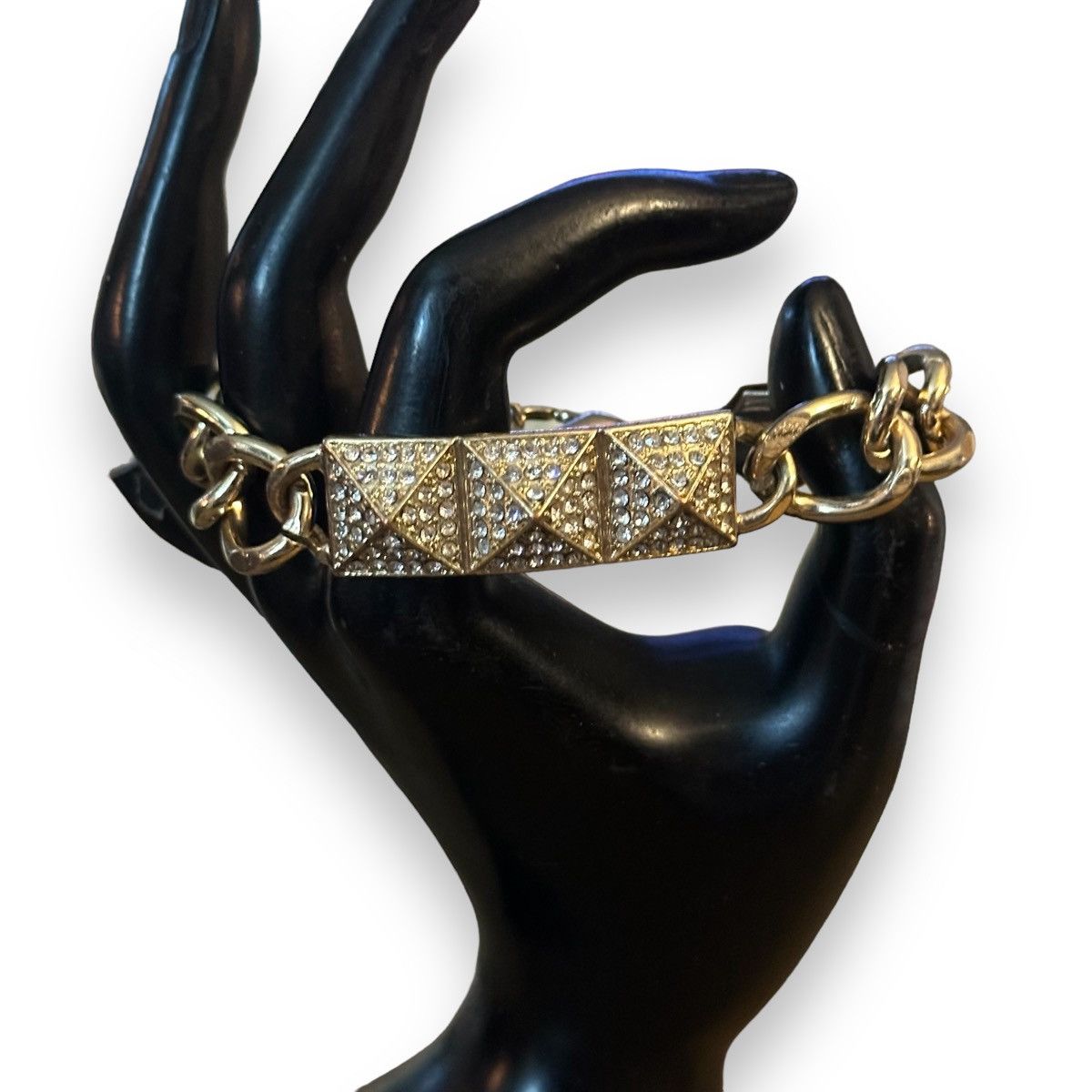 Other Paved rhinestone pyramid chain bracelet Size ONE SIZE - 3 Thumbnail