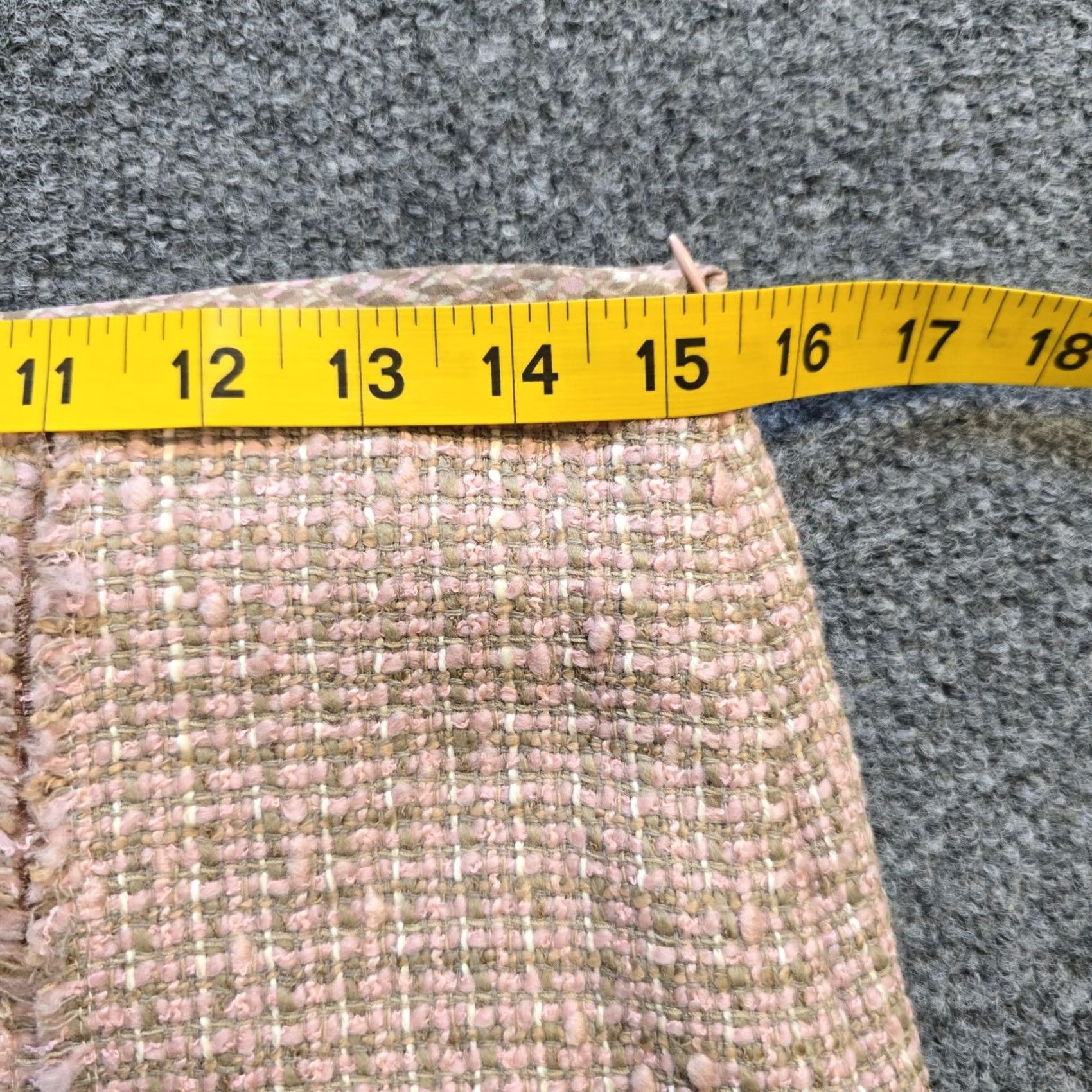 Elie Tahari Elie Tahari Skirt Womens Size 6 Pink Brown Tweed Plaid Wool Silk Career Capsule Size 28" / US 6 / IT 42 - 5 Thumbnail