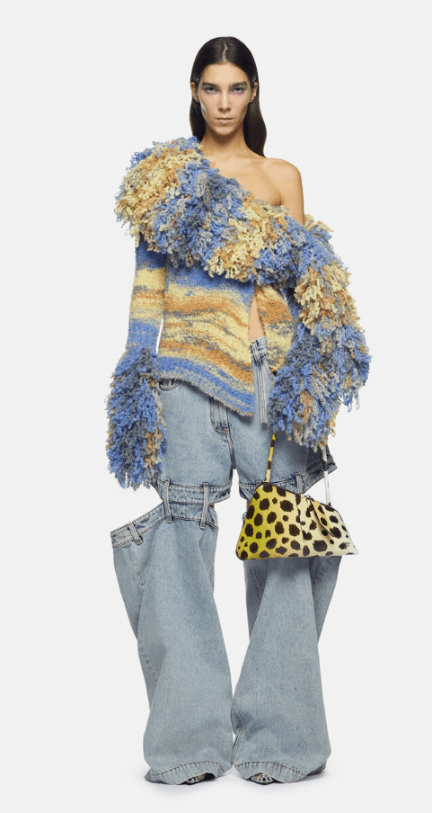 image of The Attico Vintage Blue ''ashton'' Long Pants, Women's (Size 30)