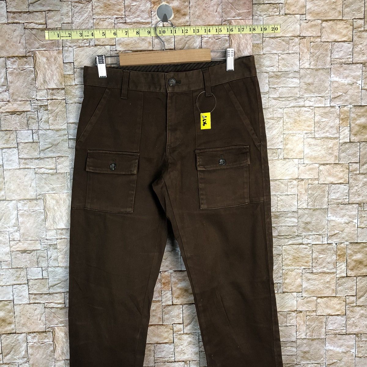 Japanese Brand Comme Ca Commune Dark Brown Cargo Multipocket Pants #A626 Size US 28 / EU 44 - 2 Thumbnail