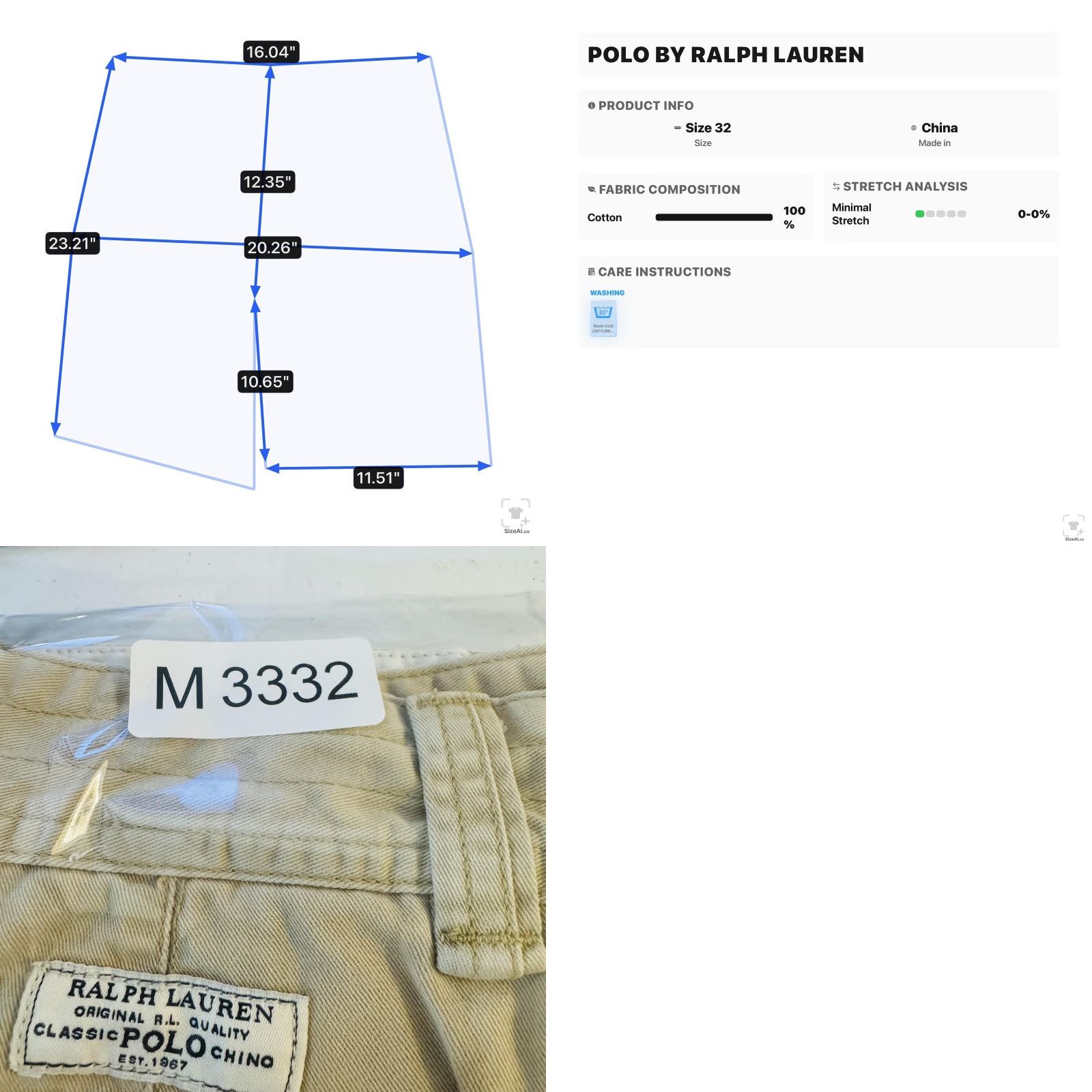 Polo Ralph Lauren Polo by Ralph Lauren Shorts Cargo Cotton Beige 11 Inseam Mens 32 Cargo Pockets Flat Front Zip Fly Classic Polo Chino Vintage? No (omit) Size US XS / EU 42 / 0 - 9 Thumbnail