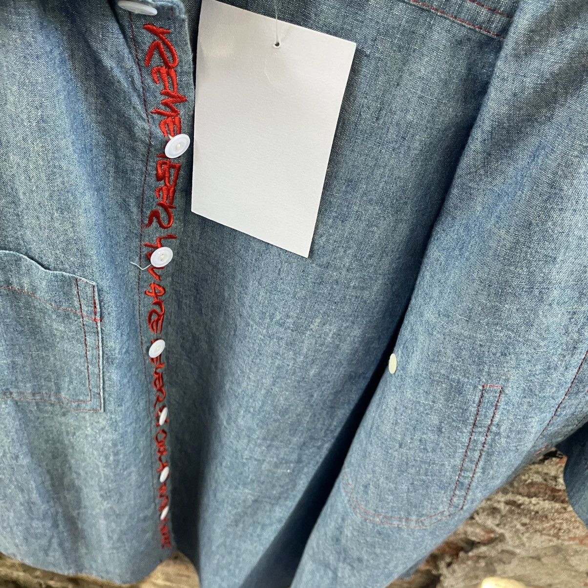 Futura Futura Laboratories ‘You never cool’ chambray shirt Size US M / EU 48-50 / 2 - 6 Thumbnail