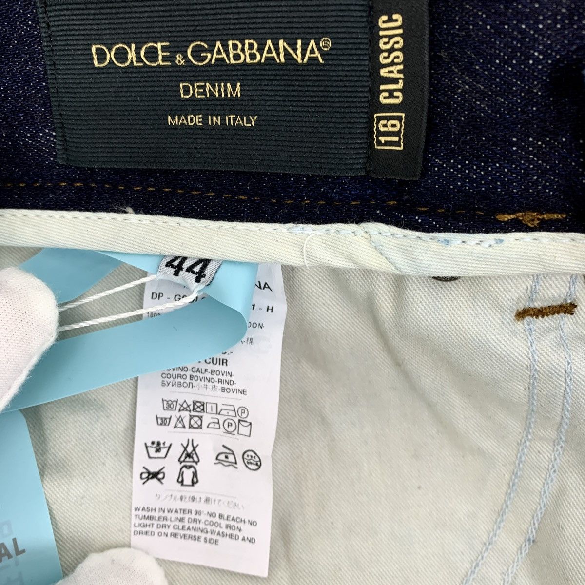 Dolce & Gabbana Dolce Gabbana Dark Blue Distressed Denim Casual Pants K26WX Size US 30 / EU 46 - 8 Thumbnail