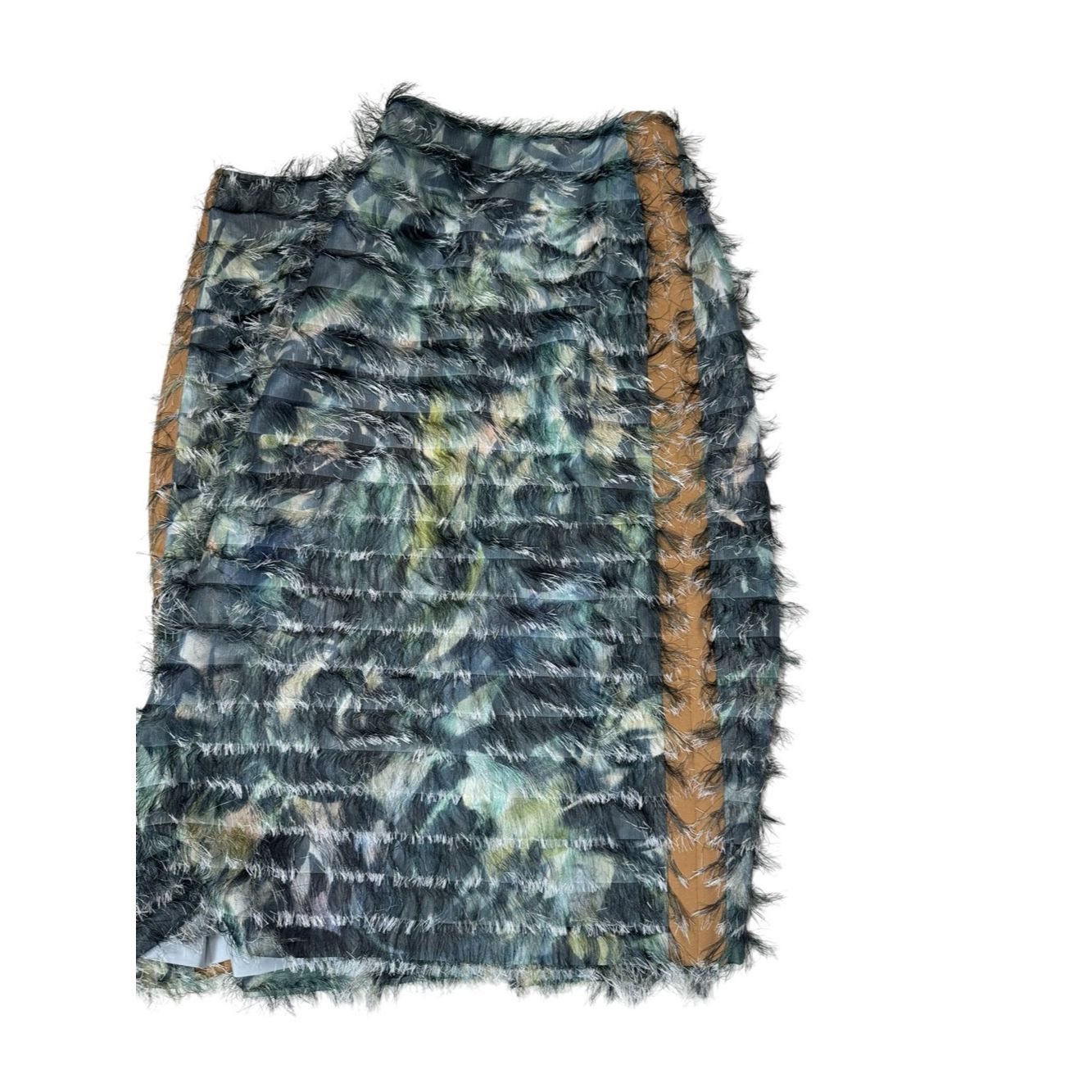 Other New Carlisle Green and Black Fringe Textured Pencil Skirt S Size 30" / US 8 / IT 44 - 4 Thumbnail