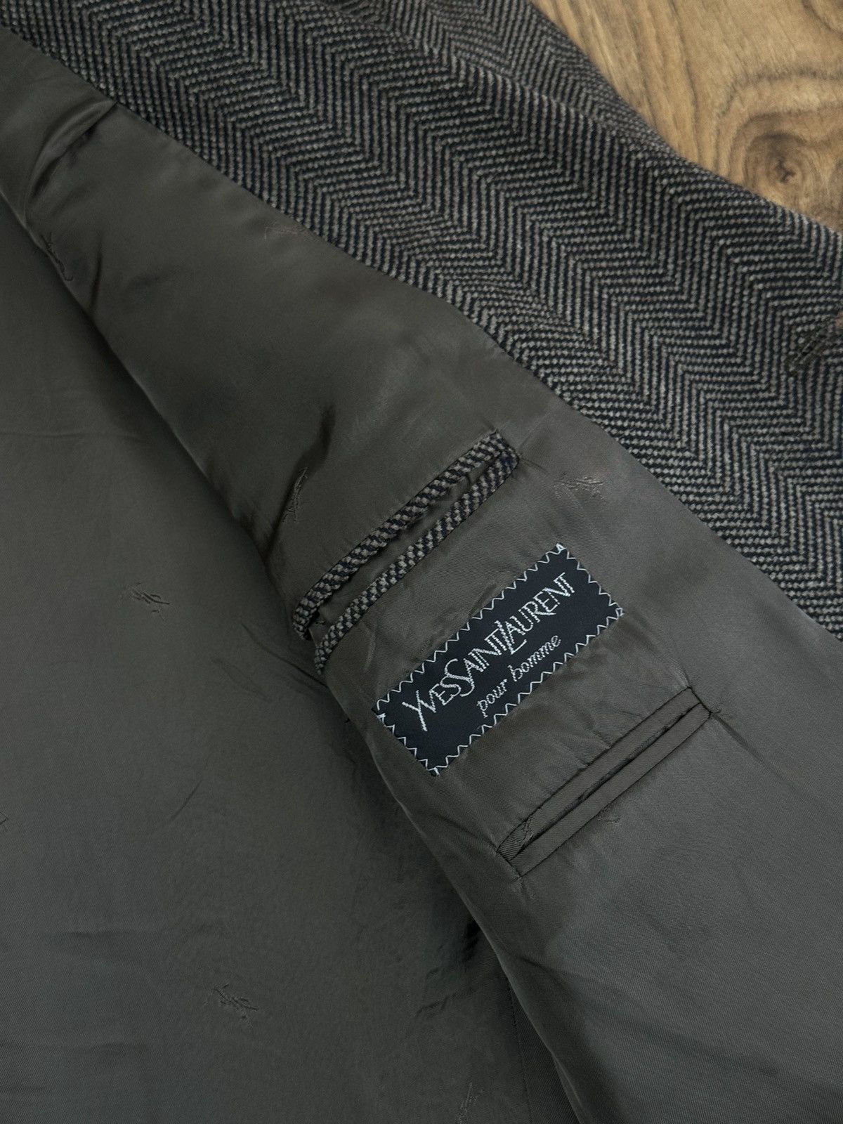 Yves Saint Laurent Vintage wool blazer Yves Saint Laurent original luxury item Size 50L - 2 Thumbnail