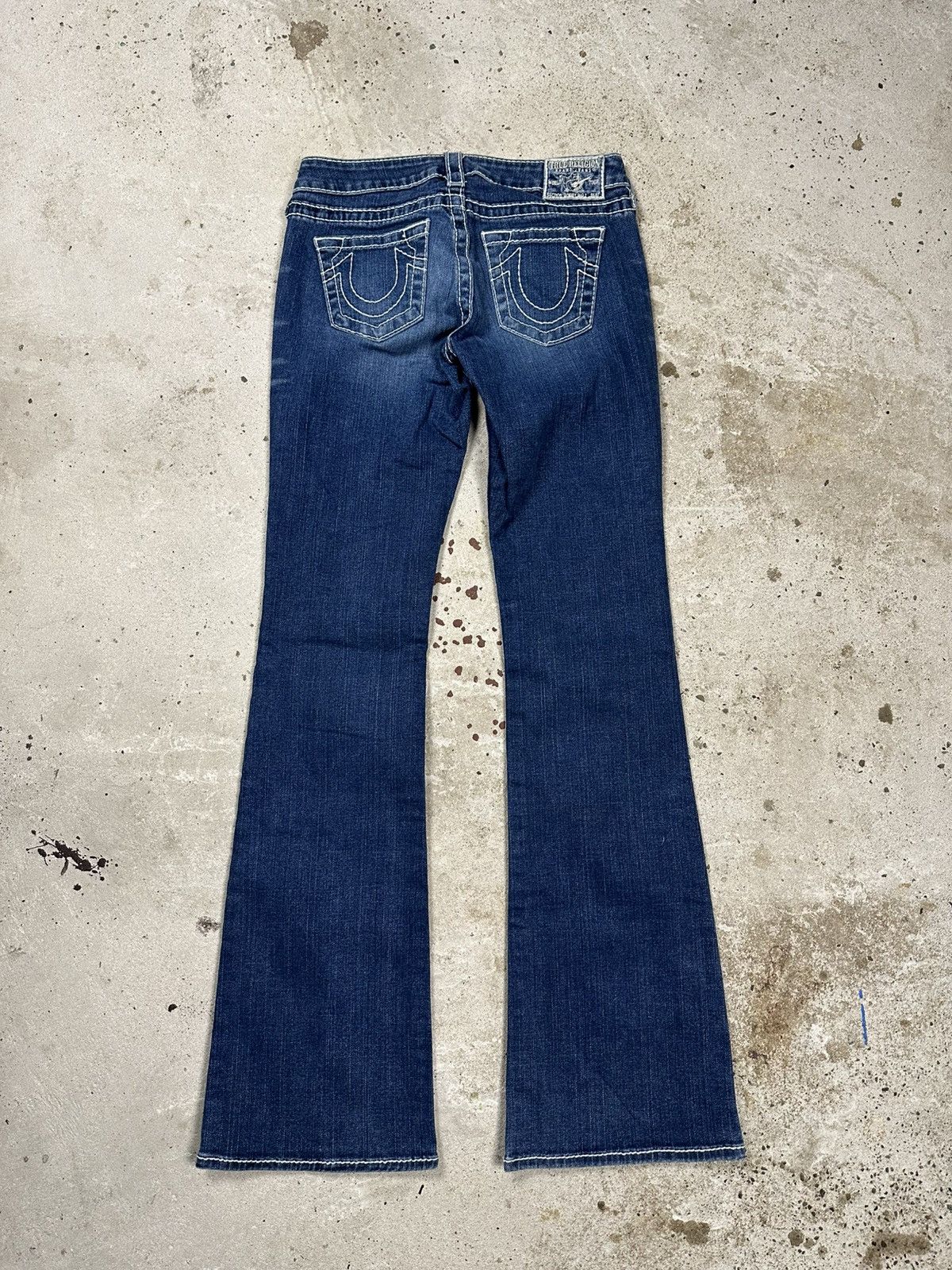 True Religion × Vintage Vintage Y2K True Religion Bobby Big T Flare Denim Pants Jean Size US 27 - 1 Thumbnail