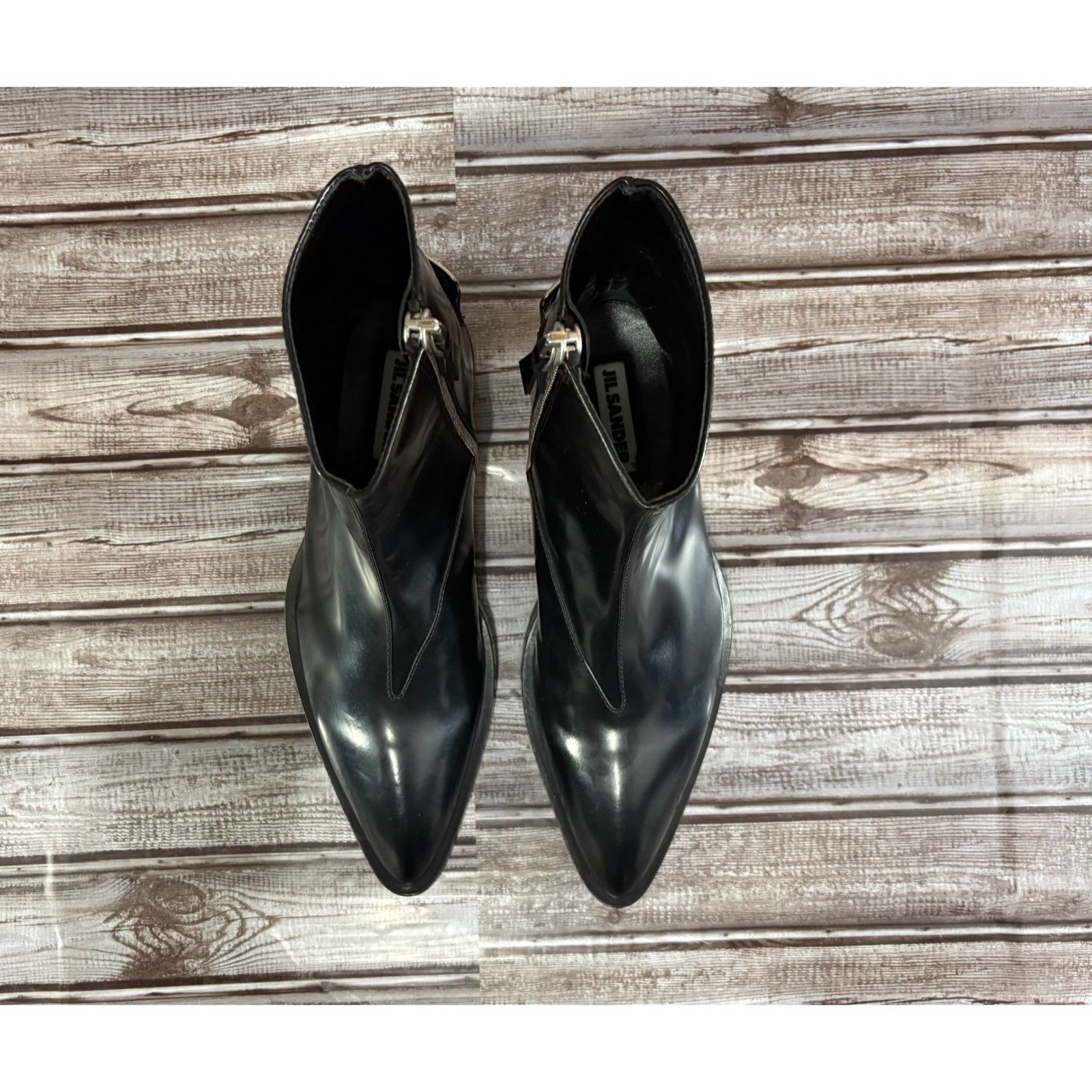 Jil Sander Jil Sander Logo plaque Spazzolato Leather ankle boots sz 39 Size US 6.5 / EU 39-40 - 10 Thumbnail