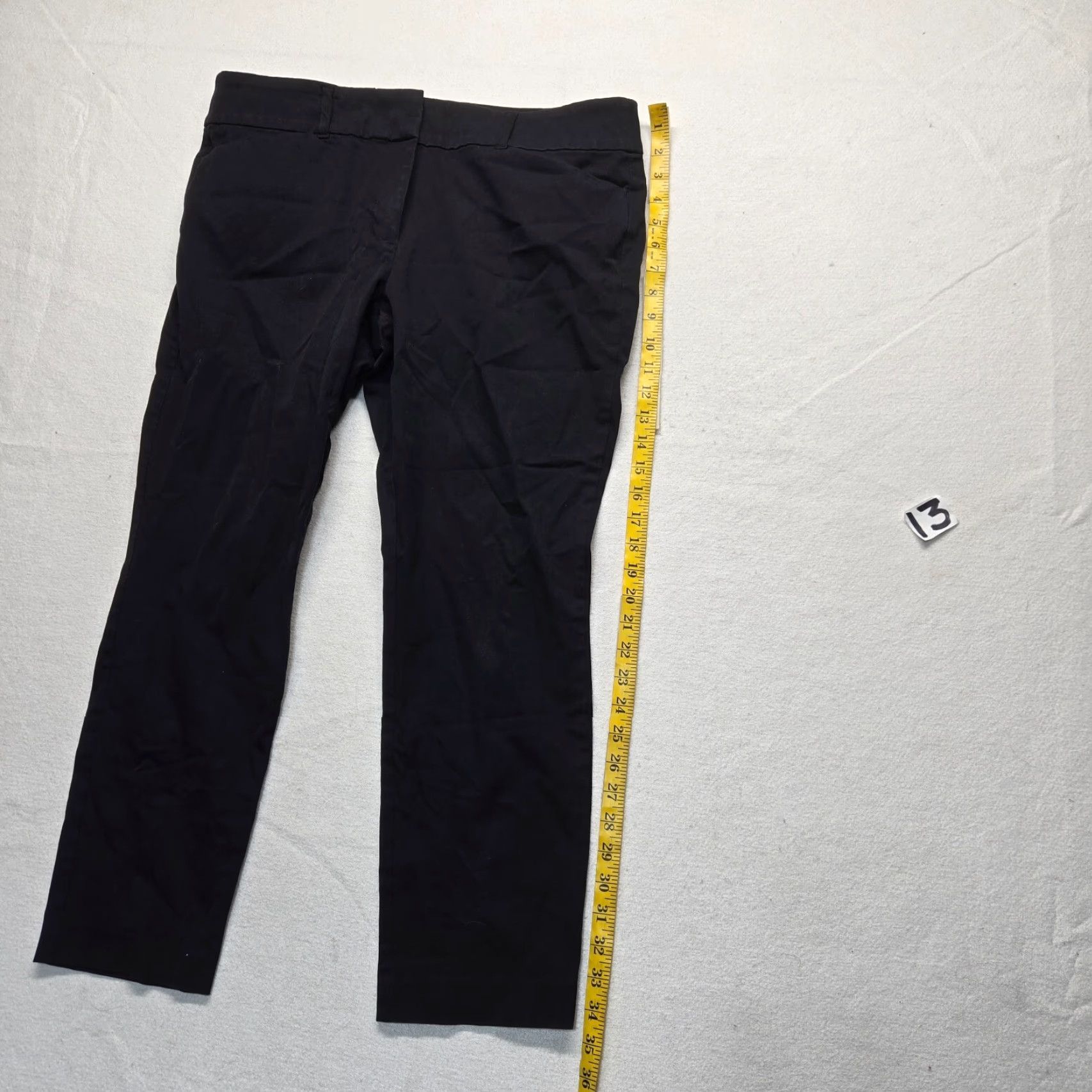 Ann Taylor Ann Taylor Pants Loft Curvy Skinny Ankle Solid Black Adult Women's 14 Size 36" / US 14 / IT 50 - 6 Thumbnail