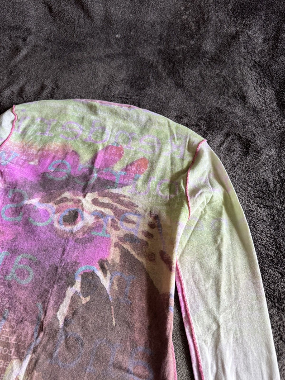 Cop Copine × Vintage Rare Cop Copine mesh print long sleeve avant-garde Size S / US 4 / IT 40 - 13 Thumbnail